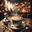 Cover Cafe Latte in Restaurant: Instrumental Jazz Music for Relax
