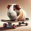 Cover Guinea Pig On A Skateboard