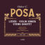 Cover Oskar C. Posa: Lieder, Violin Sonata, String Quartet
