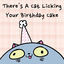 Cover There's a Cat Licking Your Birthday Cake