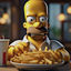 Cover Homer simpson : frite