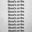Cover Blood's on fire