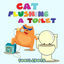 Cover Cat Flushing a Toilet
