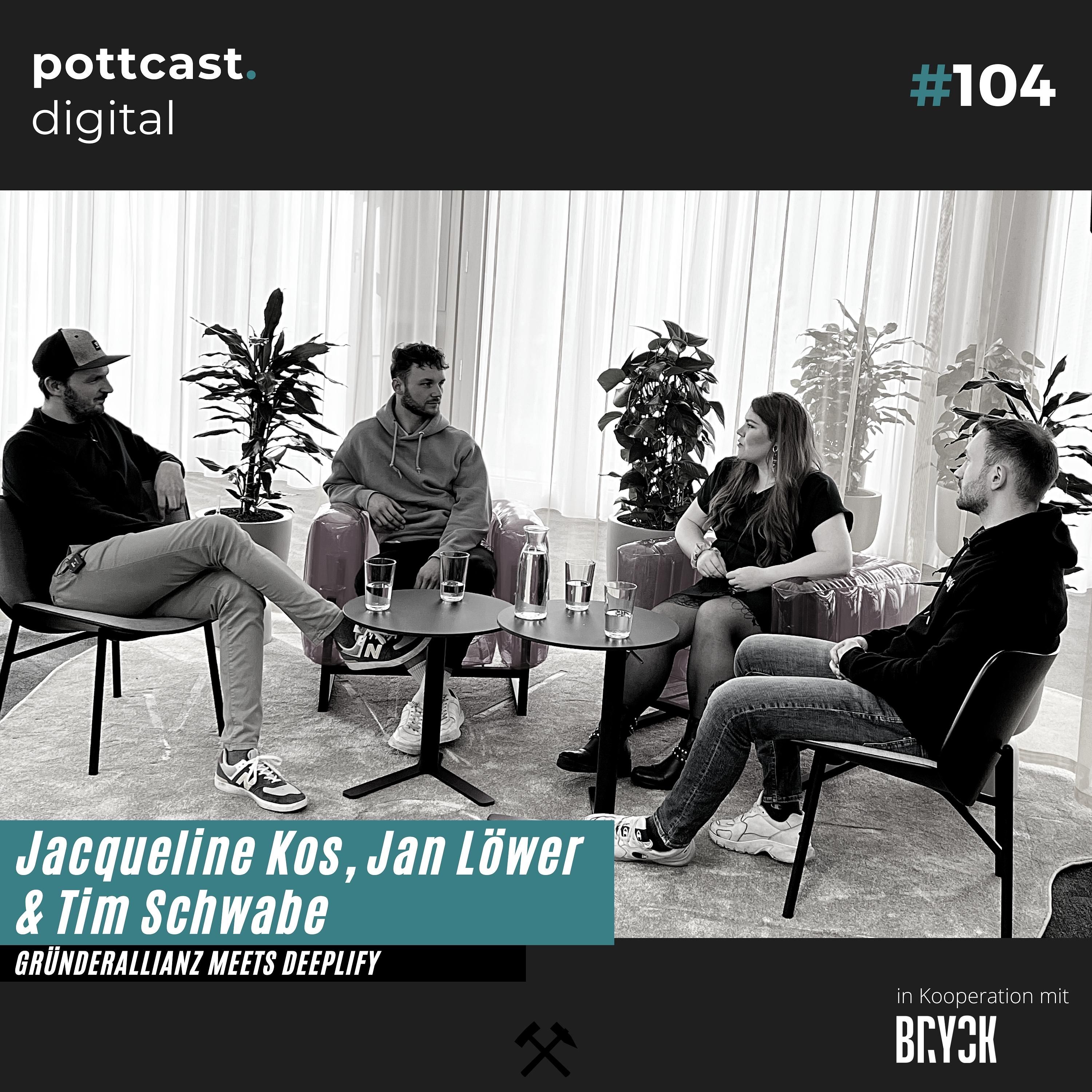 104 | Jan Löwer, Tim Schwabe (Deeplify) & Jaqueline Kos (Gründerallianz Ruhr)