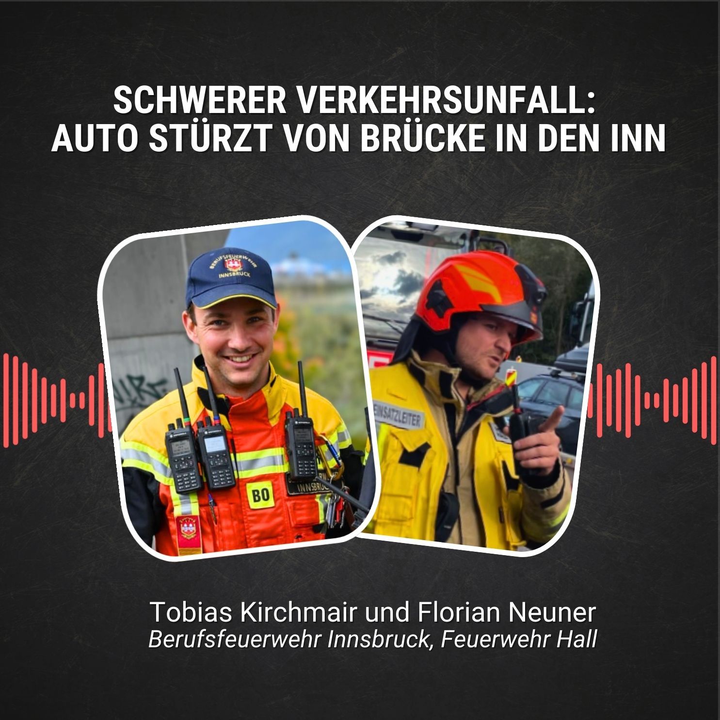 #105: Schwerer Verkehrsunfall: Auto stürzt von Brücke in den Inn