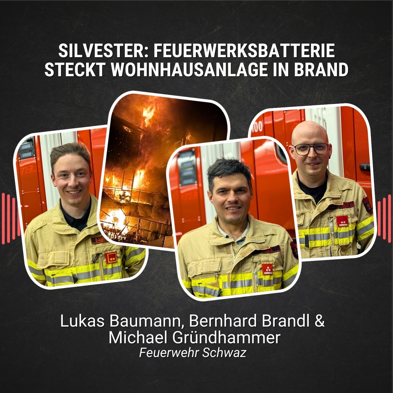 #106: Silvester: Feuerwerksbatterie steckt Wohnhausanlage in Brand