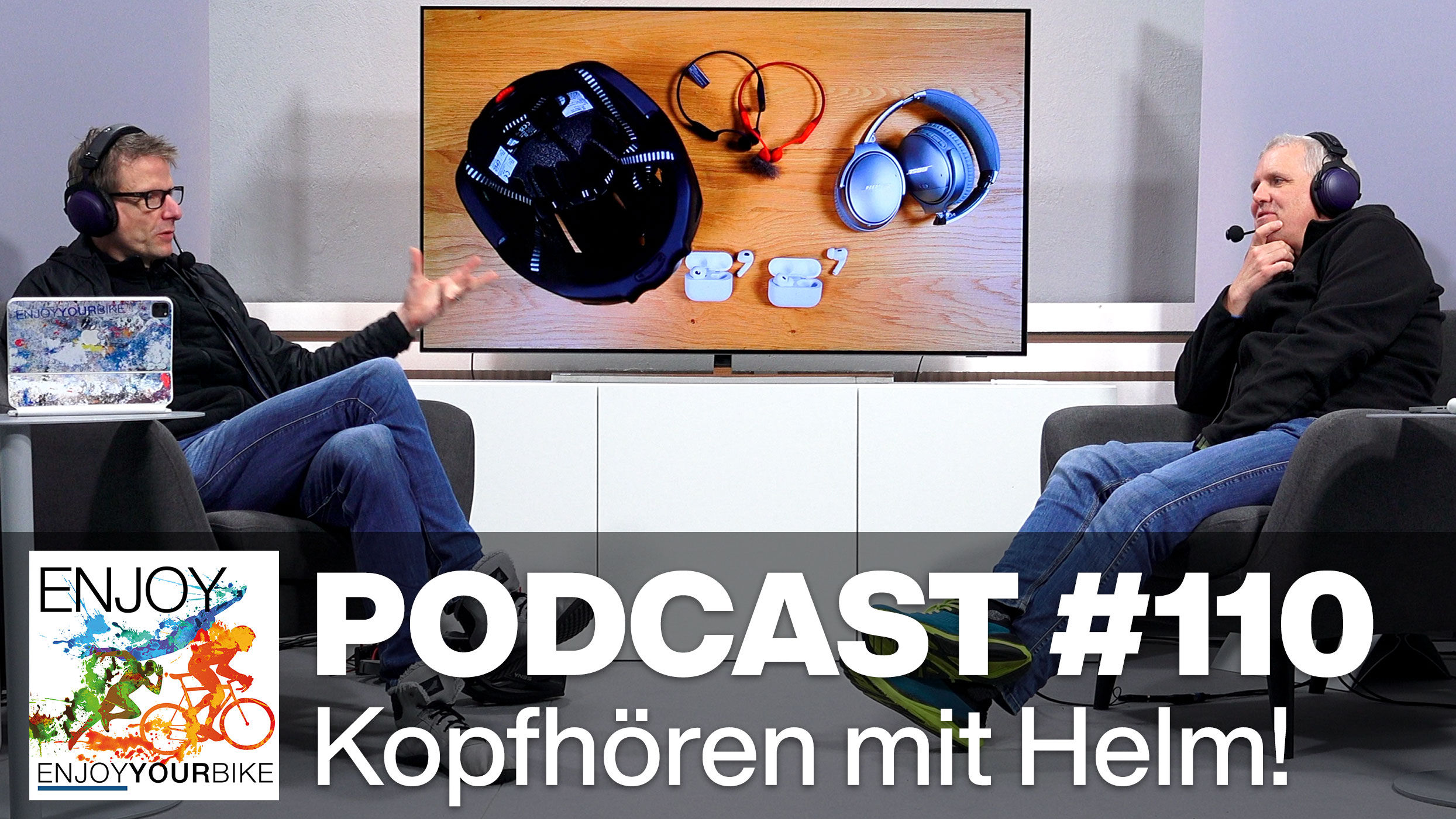 110: Kopfhören mit Helm! Musik/Podcasts hören beim Radfahren, Laufen, etc.