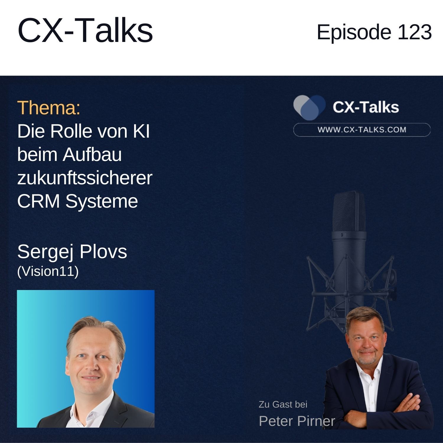 #123 Die Rolle von KI beim Aufbau zukunftssicherer CRM Systeme. Sergej Plovs bei Peter Pirner