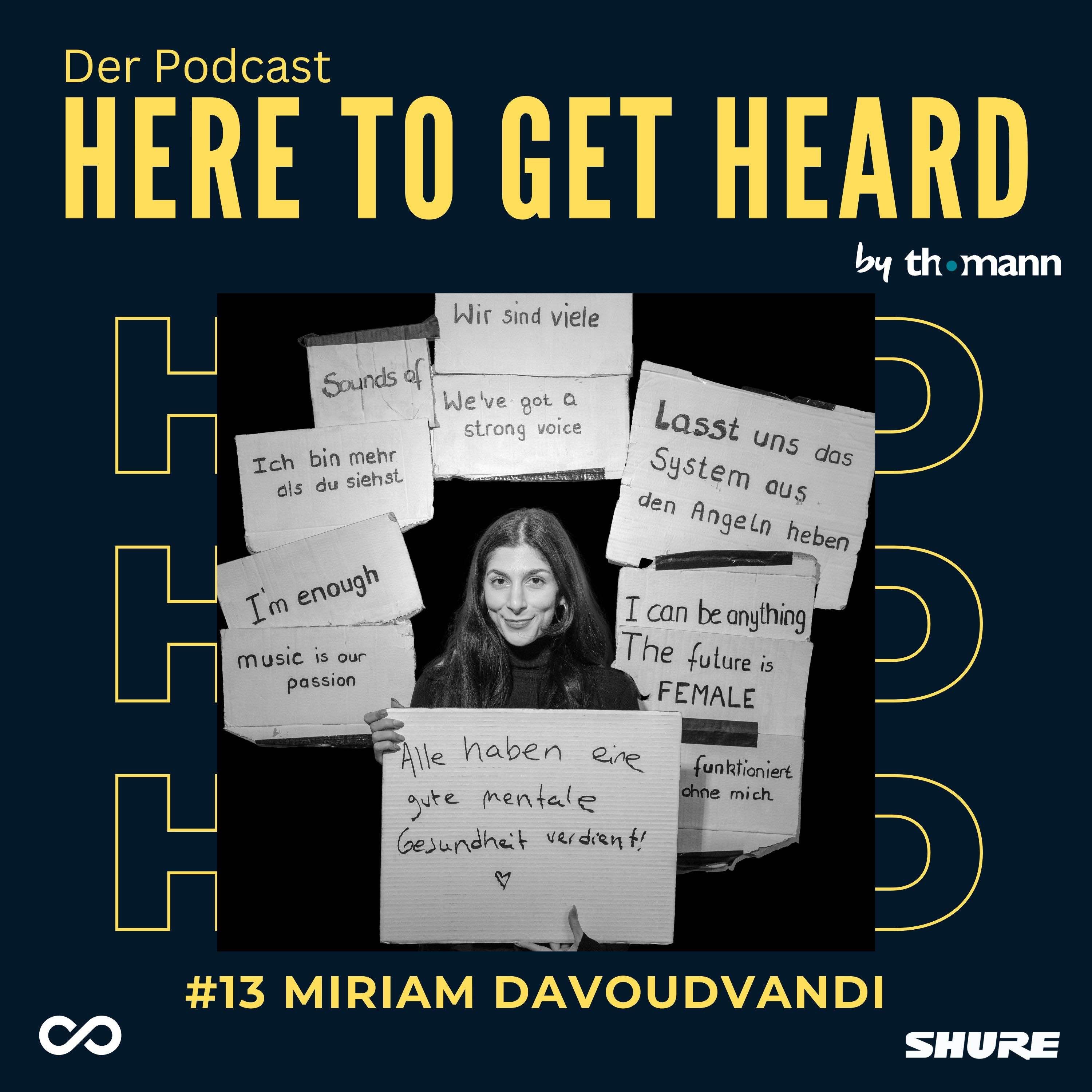 #13 Mit MIRIAM DAVOUDVANDI über mentale Gesundheit, Feminismus im Rap und Förderungsprogramme
