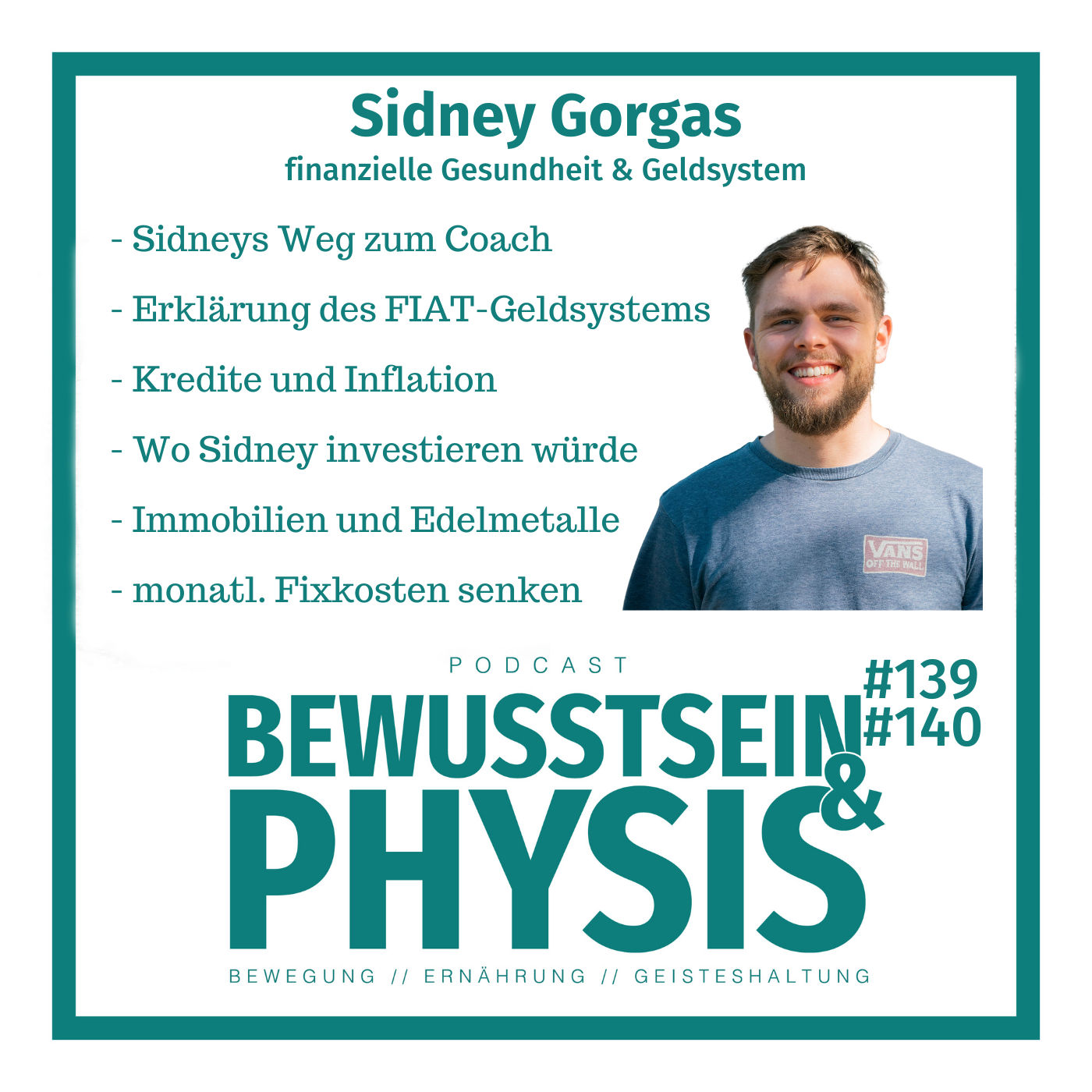 140 2/2 Sidney Gorgas - Finanzielle Gesundheit, das Geldsystem verstehen und Einblick in das Mindset eines Daytraders und Finanzcoaches. Inflation, Kredite, Altersvorsorge und mehr