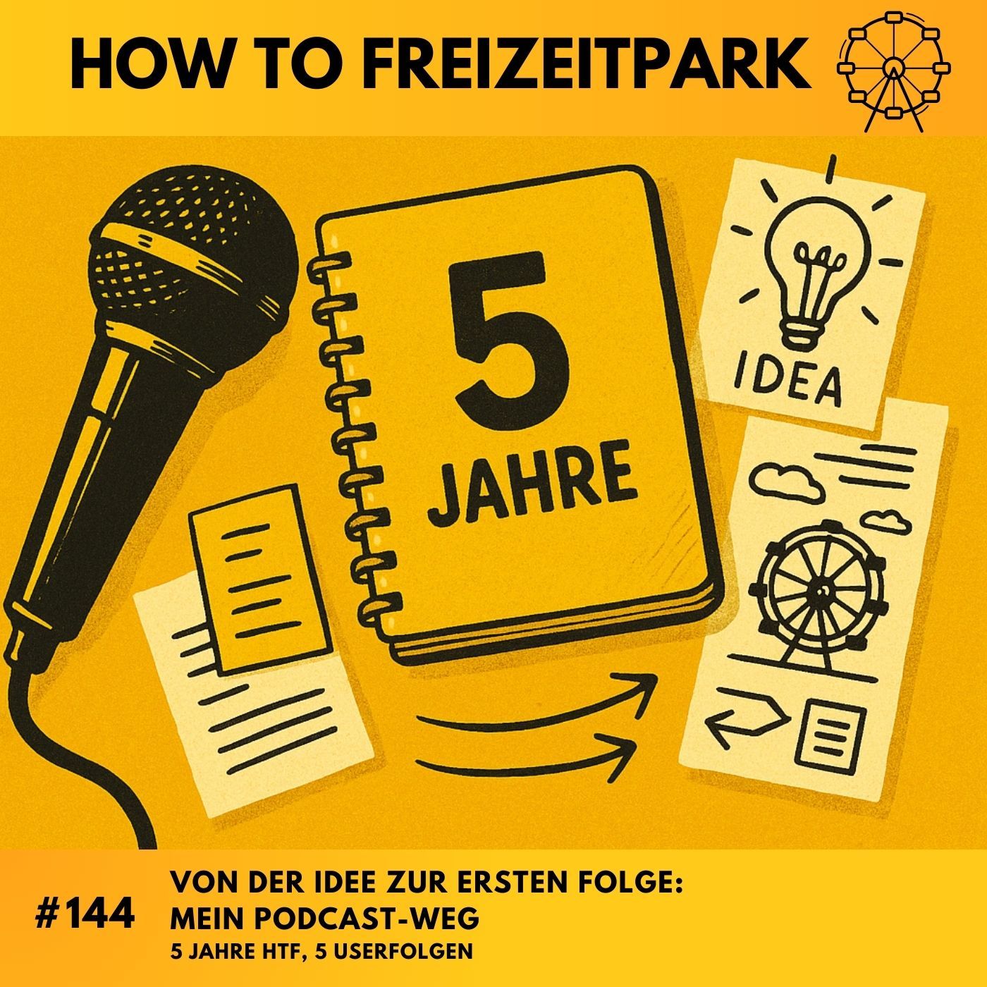#144 - Von der Idee zur ersten Folge: Mein Podcast-Weg (5 Jahre HTF, 5 Userfolgen)