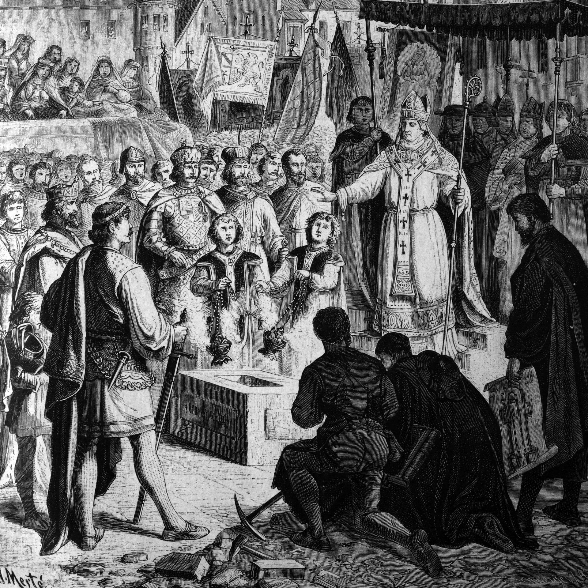 15.08.1248: Der Grundstein zum Dom zu Köln wird gelegt
