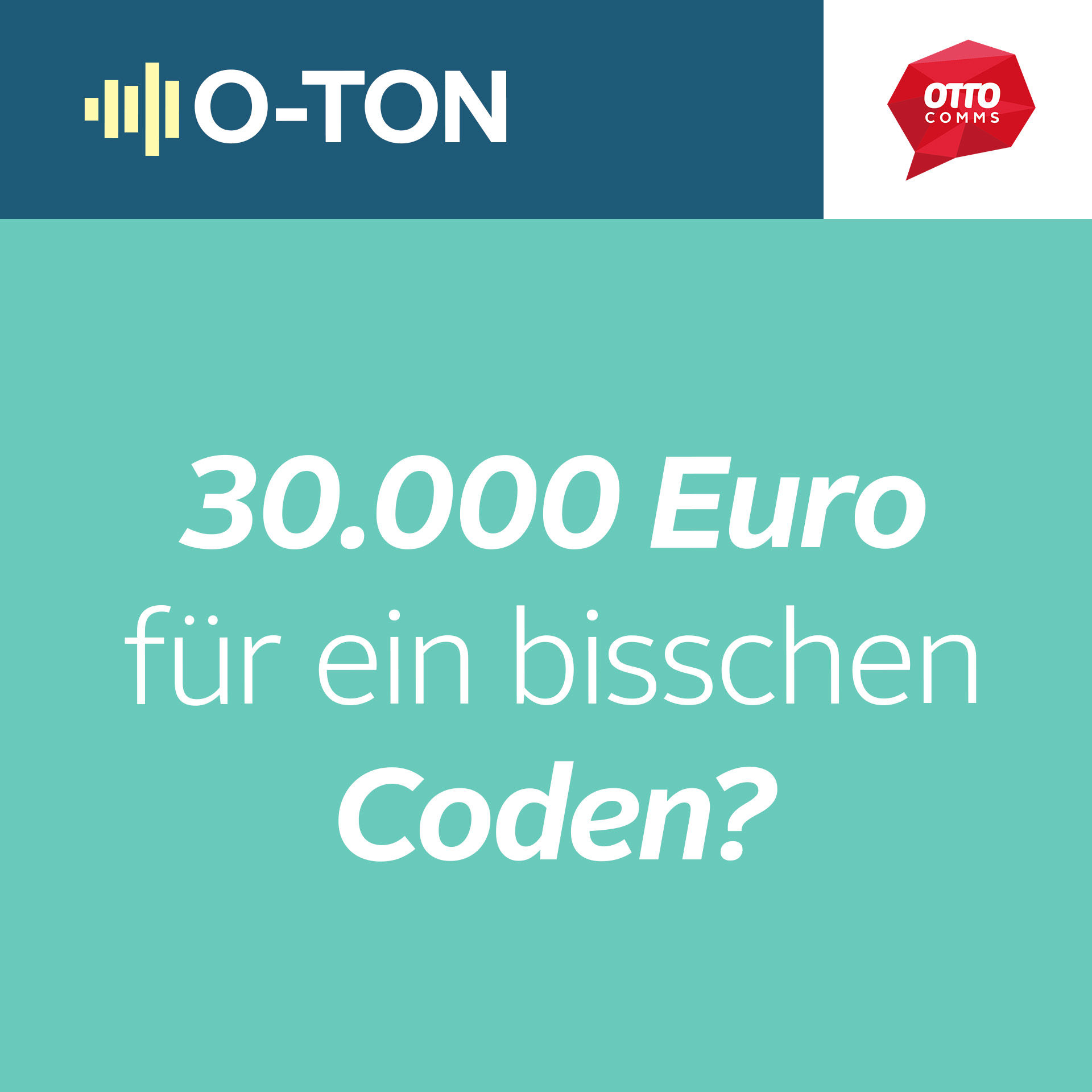 #158: 30.000 Dollar für ein bisschen Coden?