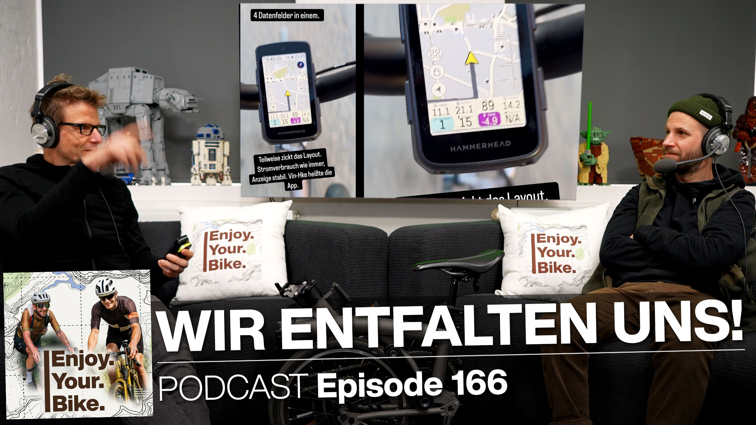 166: Brompton G Line & T Line, faltbarer Helm, ZWIFT Cog, Karoo 3 Sideloading, Fynn Bikepacking Waschmittel