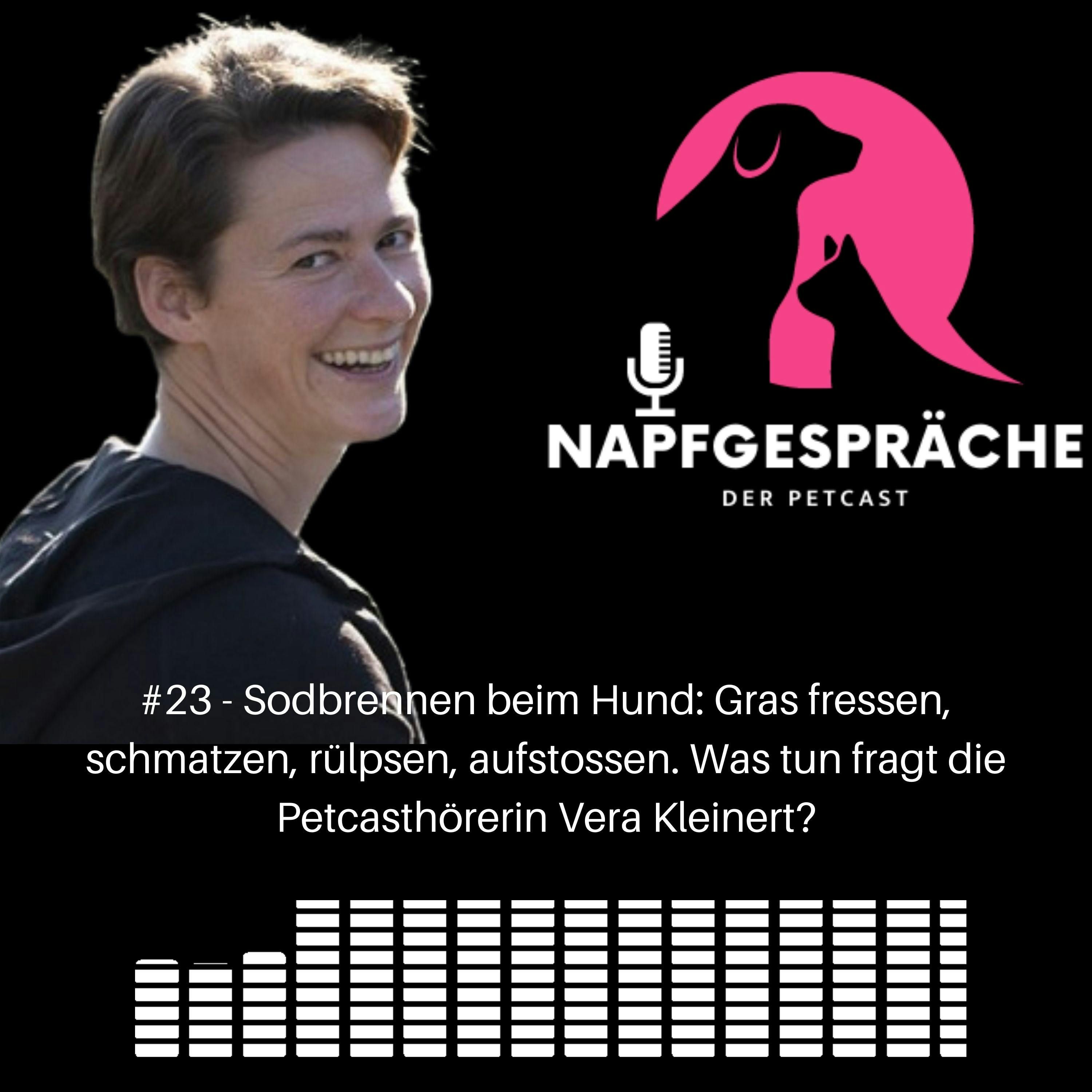 #23 - Sodbrennen beim Hund: Gras fressen, schmatzen, rülpsen, aufstossen. Was tun fragt die Petcasthörerin Vera Kleinert