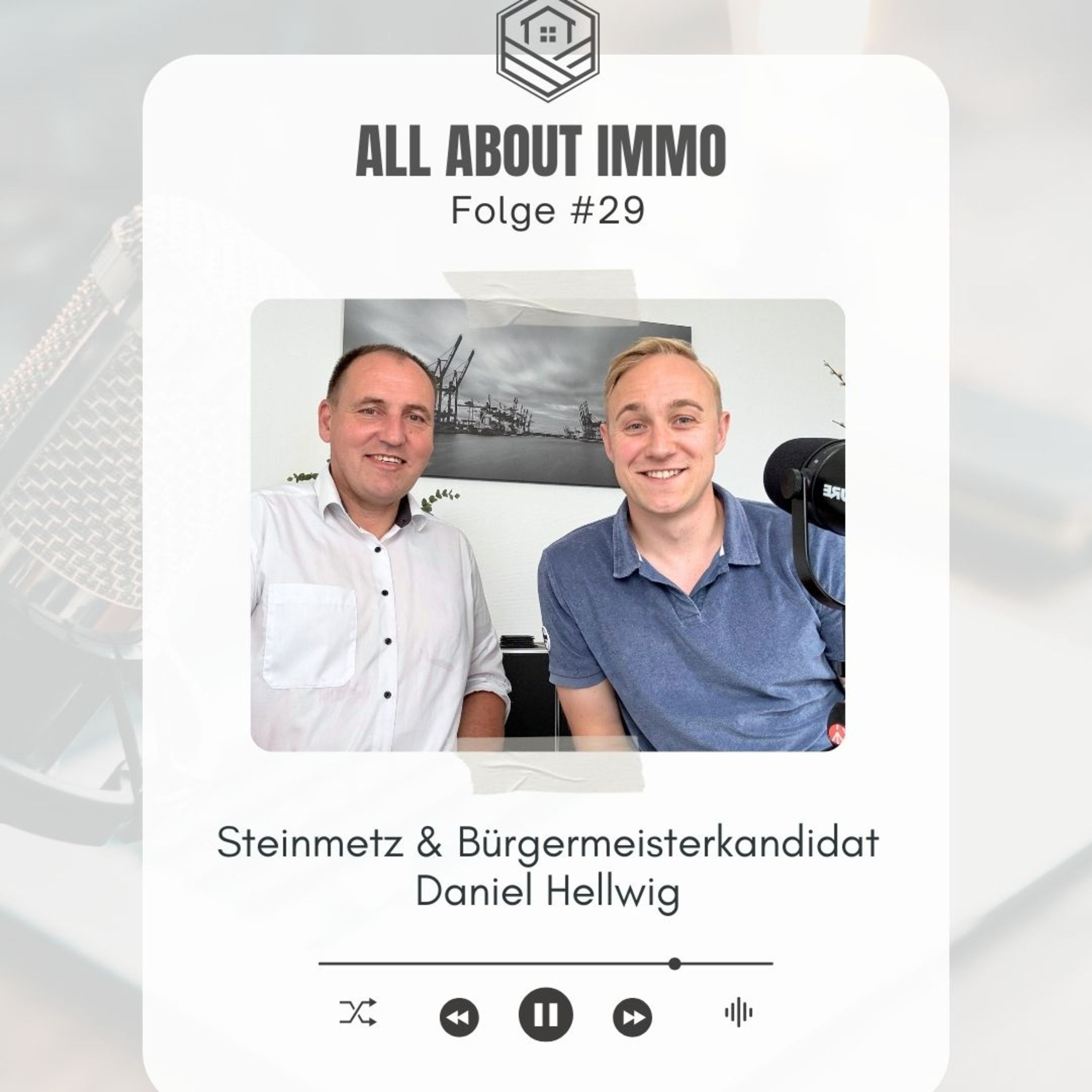 #29 mit Steinmetz und Bürgermeisterkandidat Daniel Hellwig