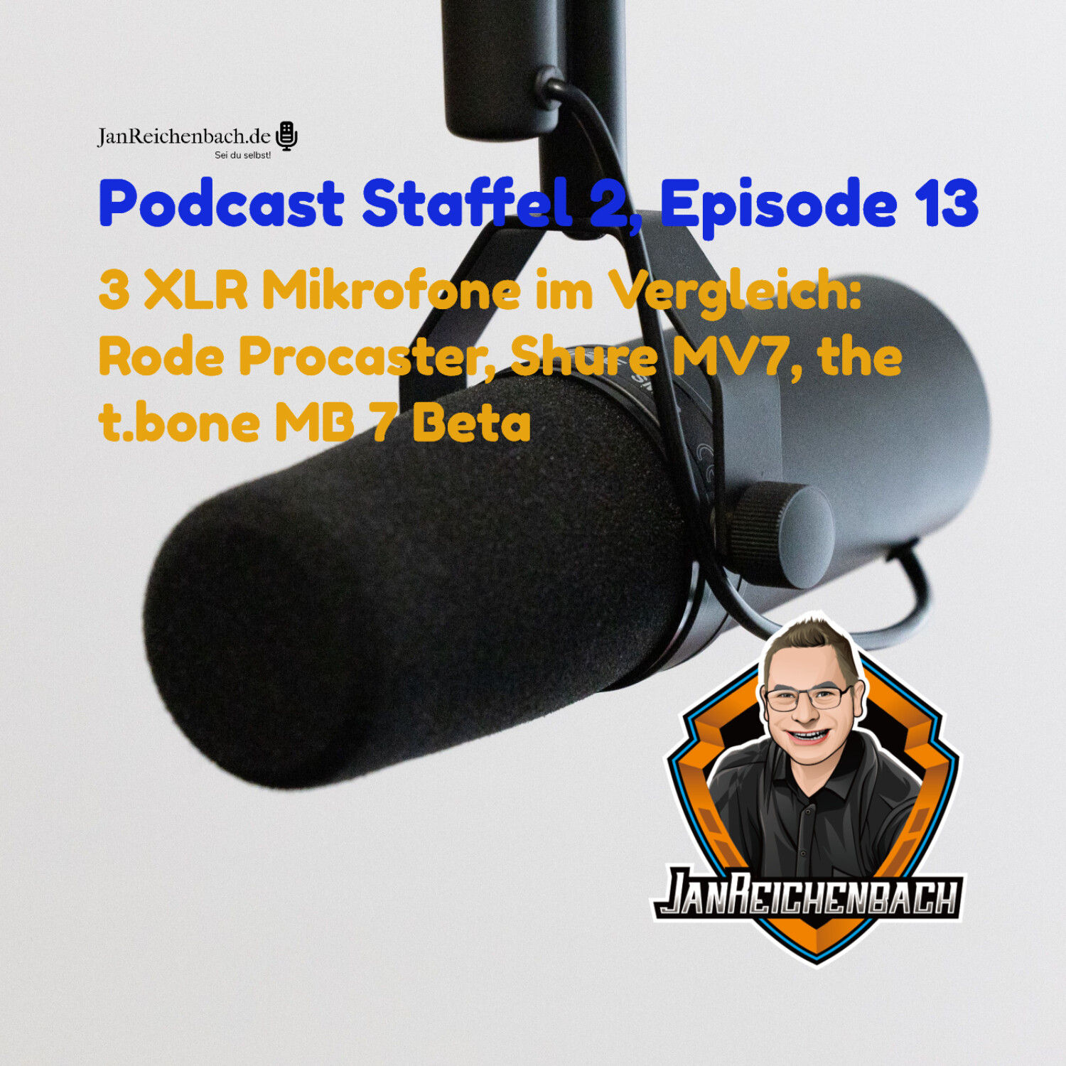 3 XLR Mikrofone im Vergleich: Rode Procaster, Shure MV7, the t.bone MB 7 Beta