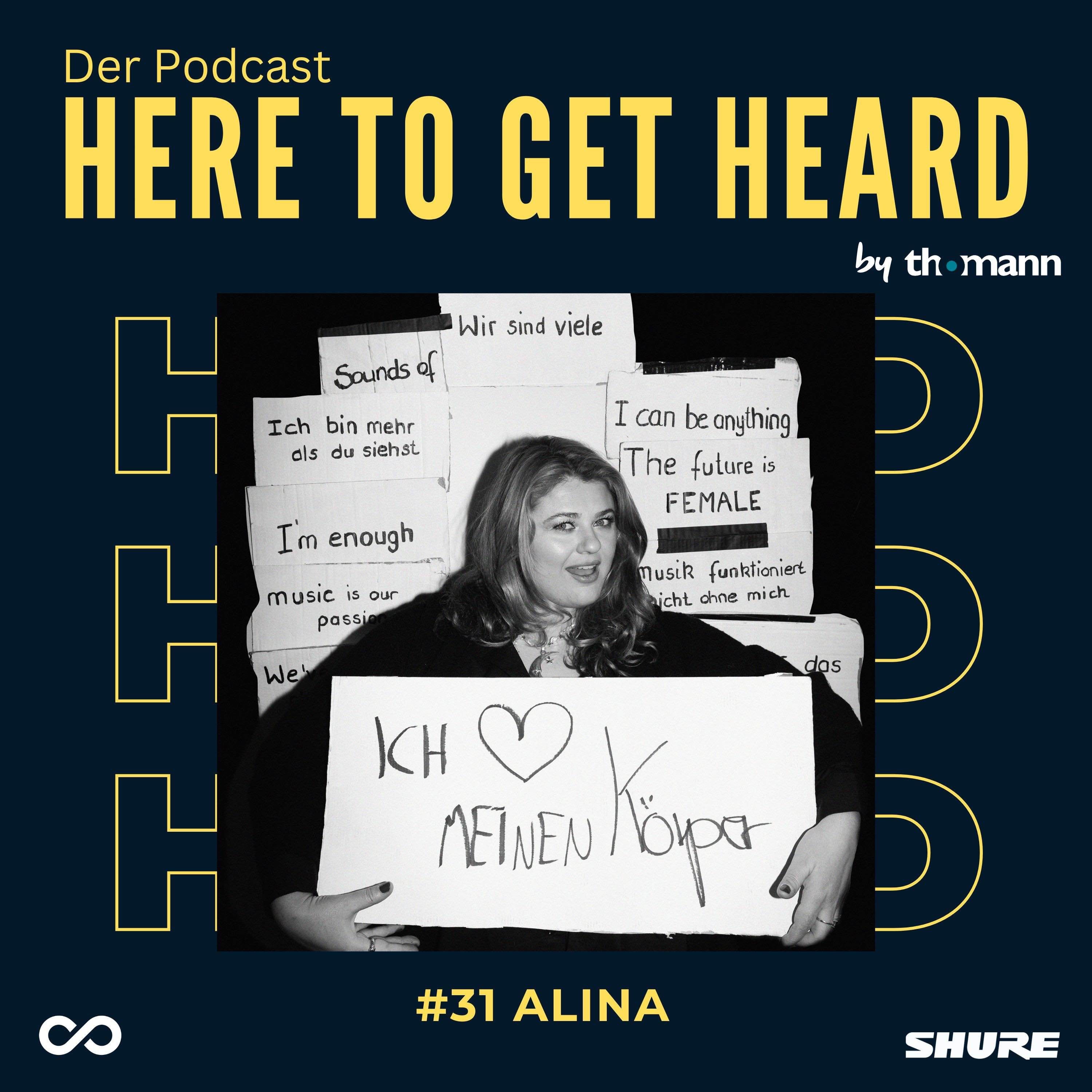 #31 Mit ALINA über Bodypositivity, Mobbing, Lampenfieber und was es bedeutet “Die erste deiner Art“ zu sein