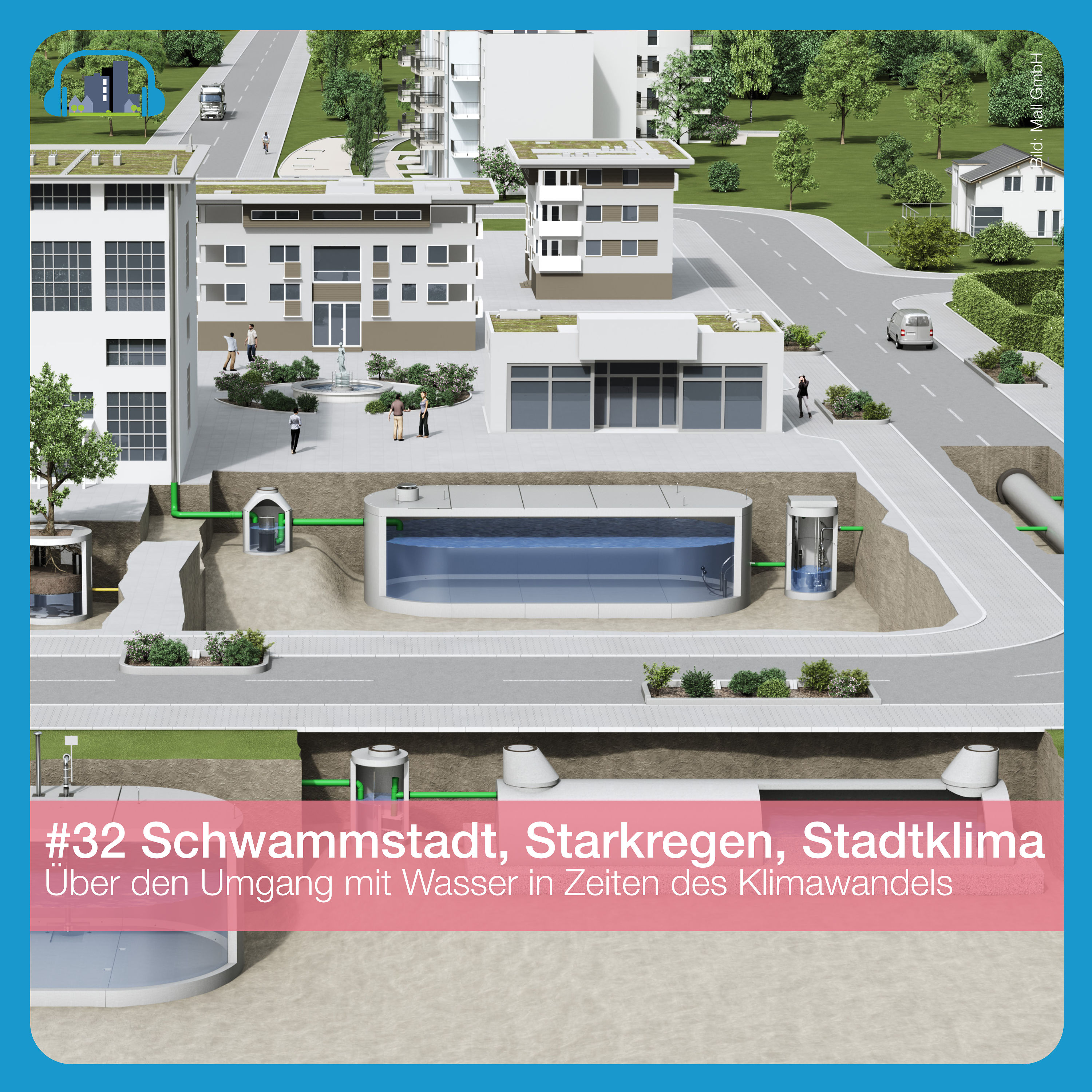 #32 Schwammstadt, Starkregen, Stadtklima – Über den Umgang mit Wasser in Zeiten des Klimawandels