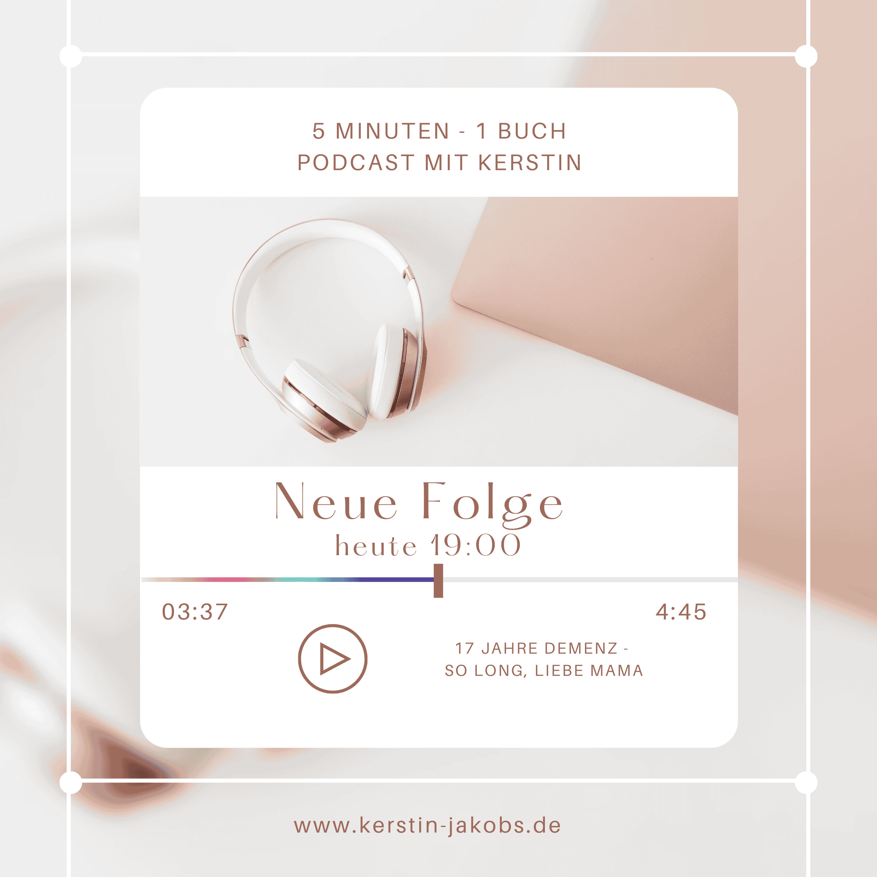 5 Mintuen 1 Buch - 17 Jahre Demenz- So long, liebe Mama von Christine Piontek