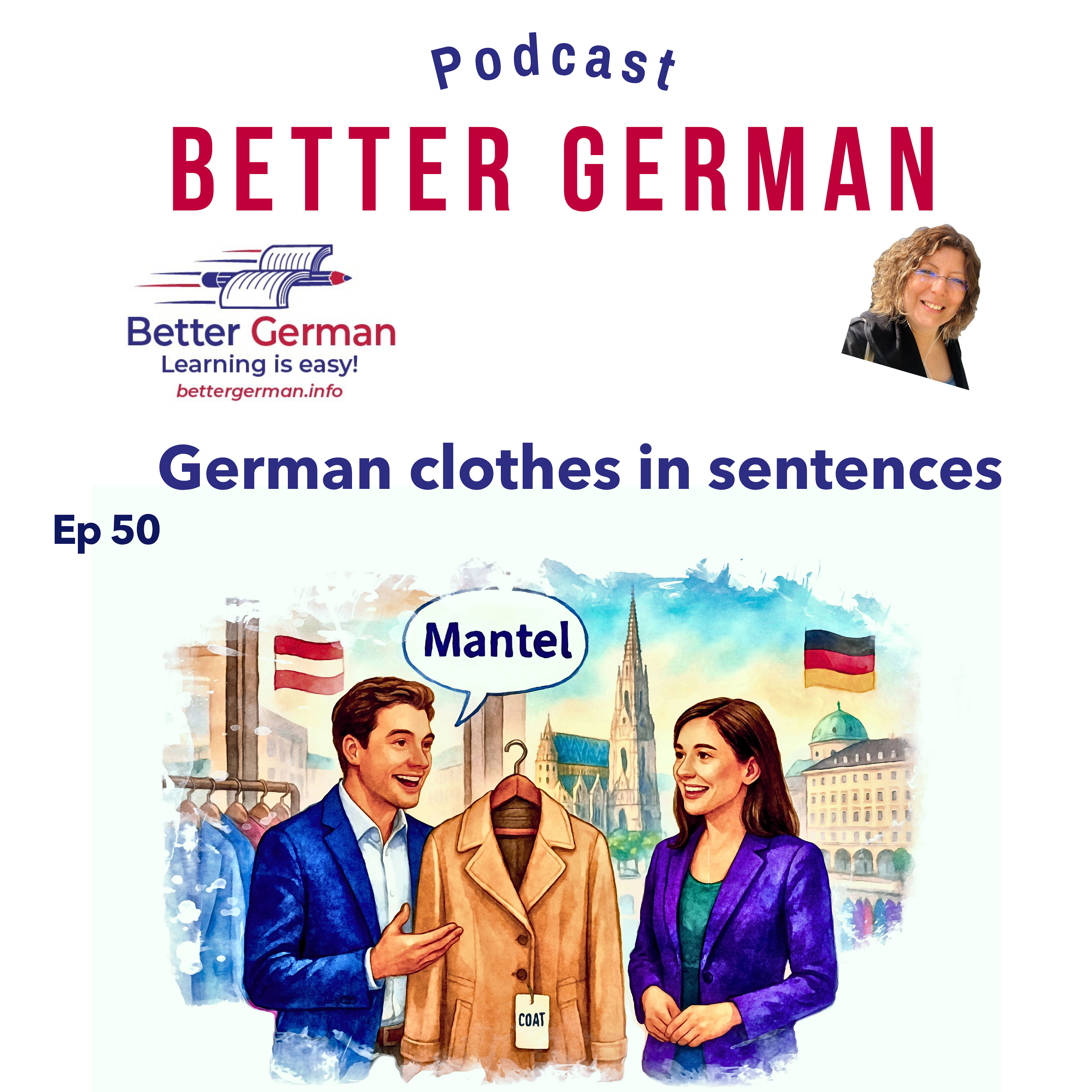 50 German Clothes Words and Simple Sentence Practice