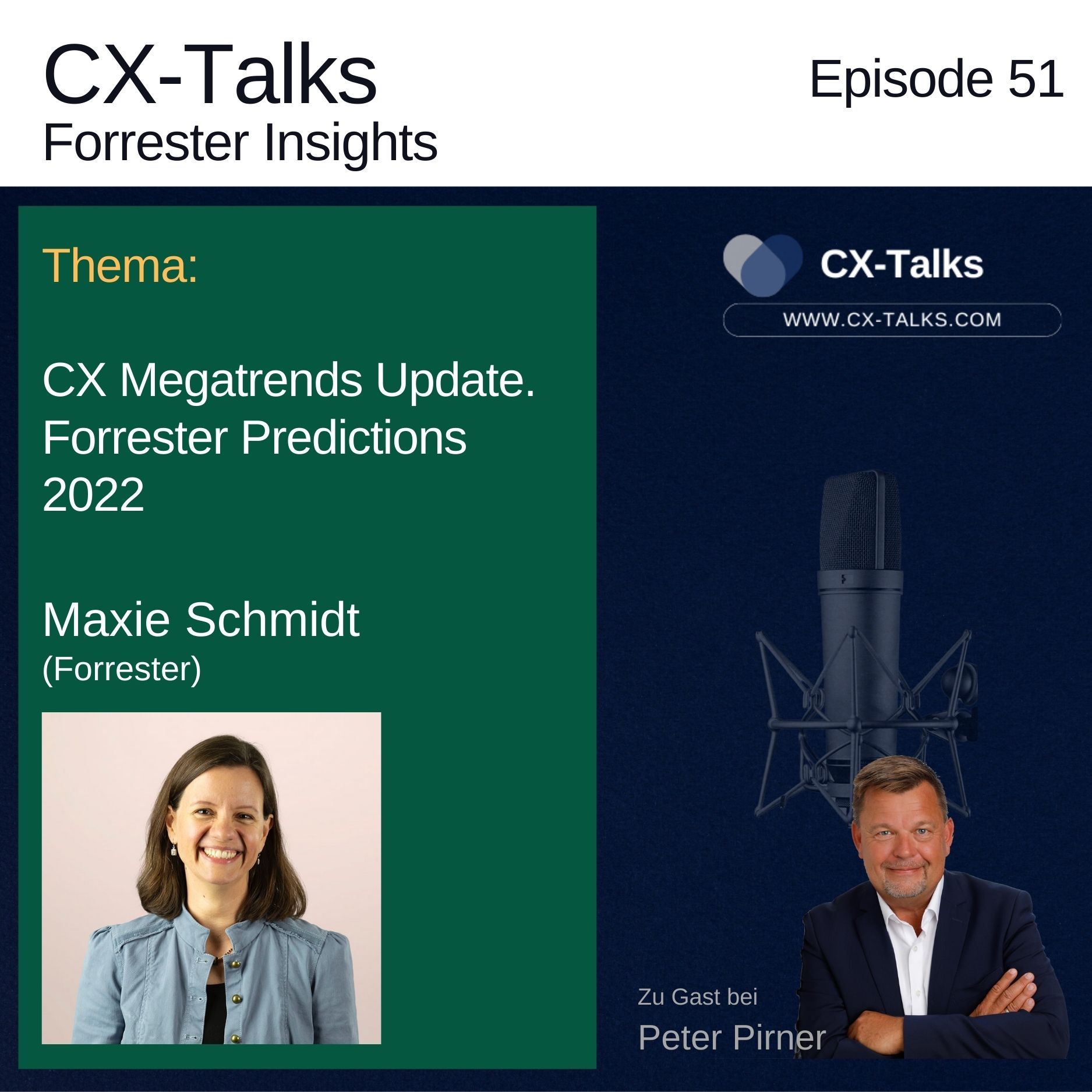 #51 Forrester Predictions 2022 - Megatrends Update. Maxie Schmidt (Forrester) im Gespräch mit Peter Pirner (i-CEM)