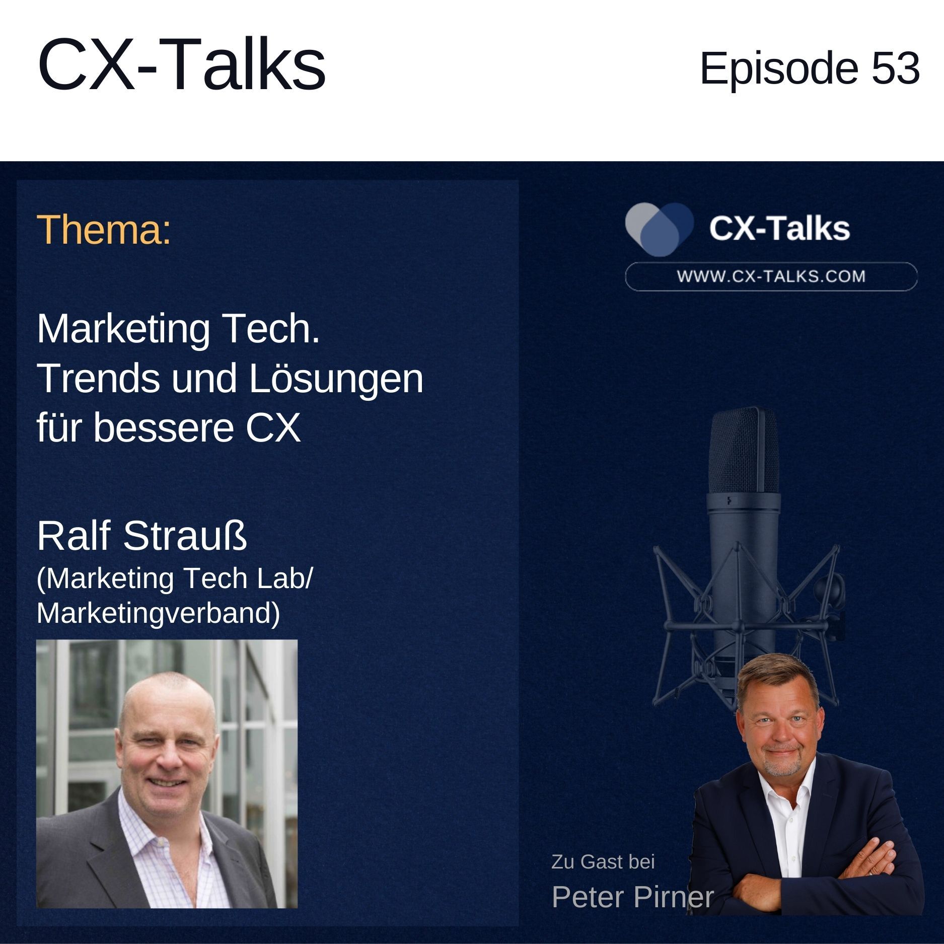 #53 Marketing Tech - Trends und Lösungen für bessere CX. Ralf Strauß (Marketing Tech Lab / Marketingverband) im Gespräch mit Peter Pirner (i-CEM)