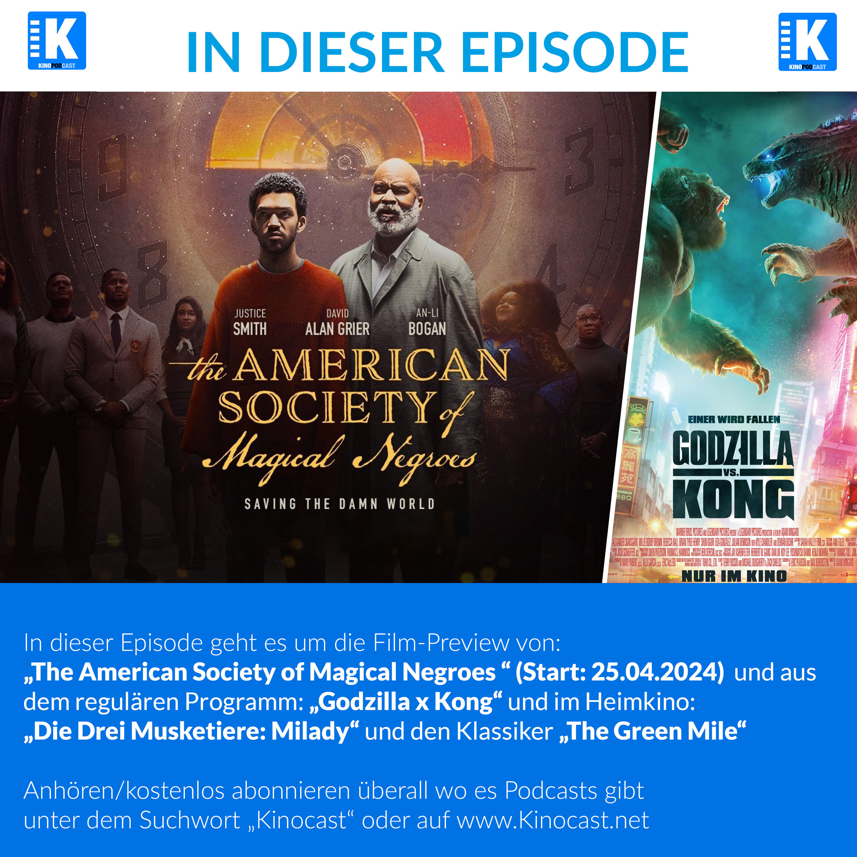 #810: The American Society of Magical Negroes, Godzilla × Kong: The New Empire, Die Drei Musketiere: Milady