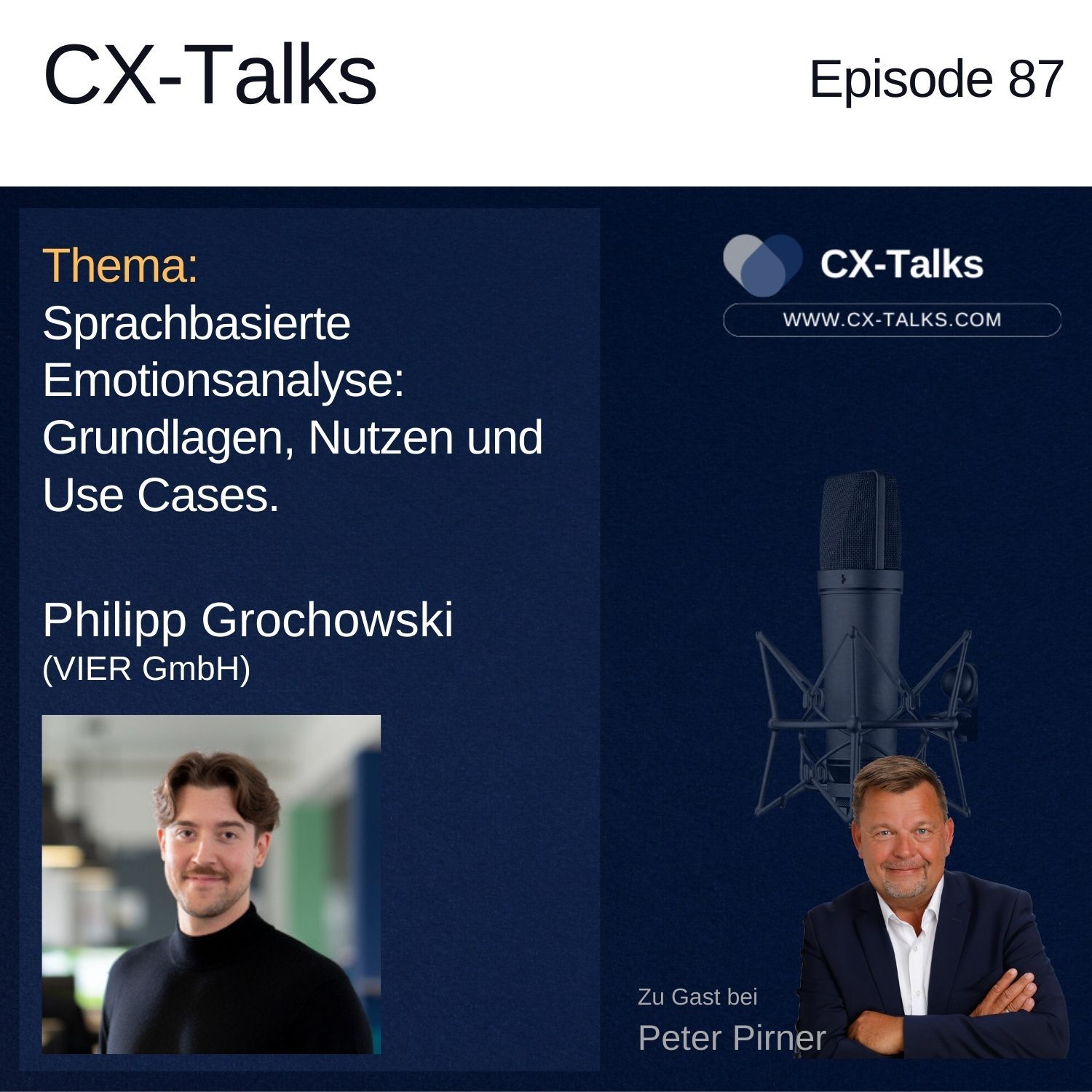 #87 Sprachbasierte Emotionsanalyse: Grundlagen, Nutzen und Use Cases. Philipp Grochowski bei Peter Pirner