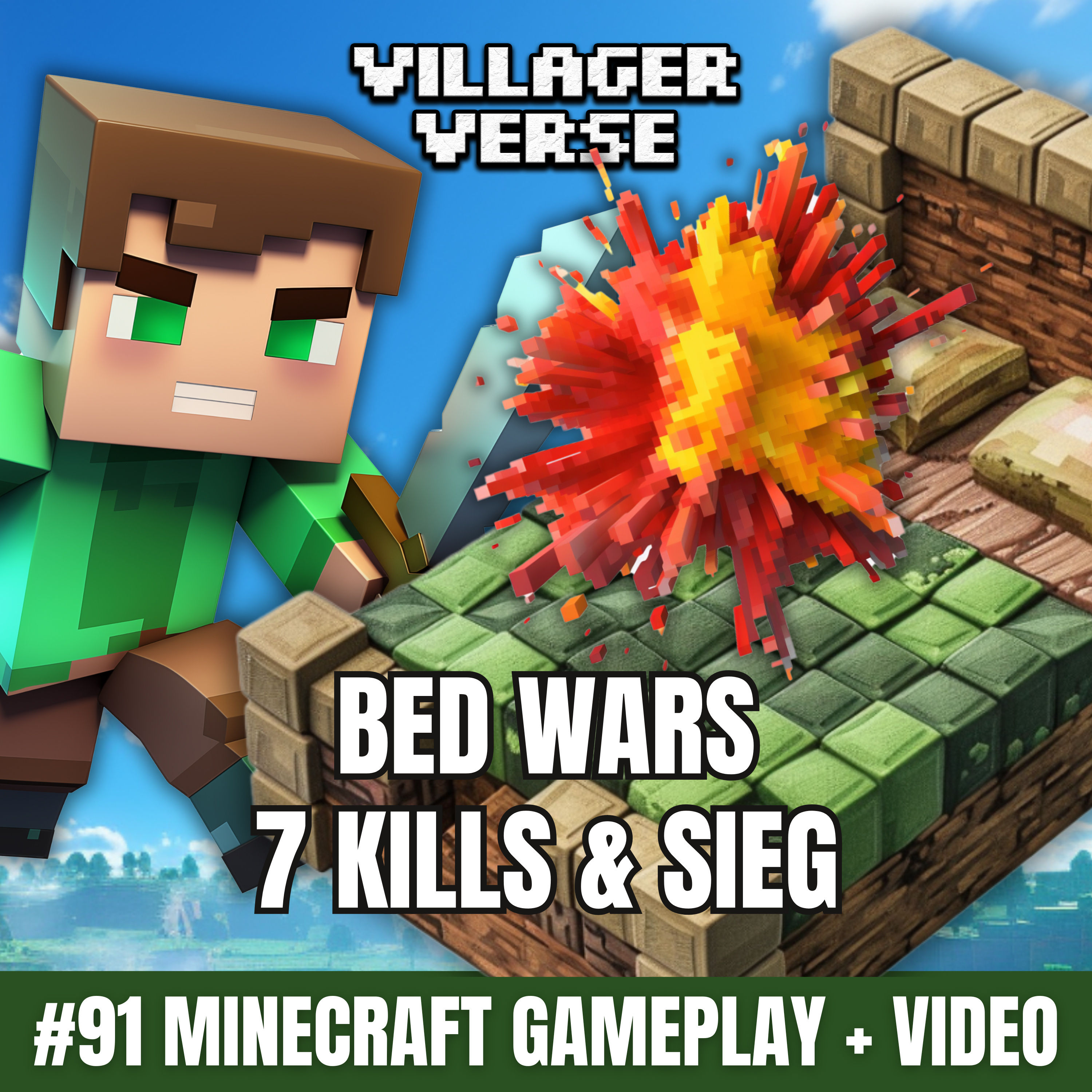 #91 🛏️ 7 Kills in Bed Wars + Sieg | Minecraft
