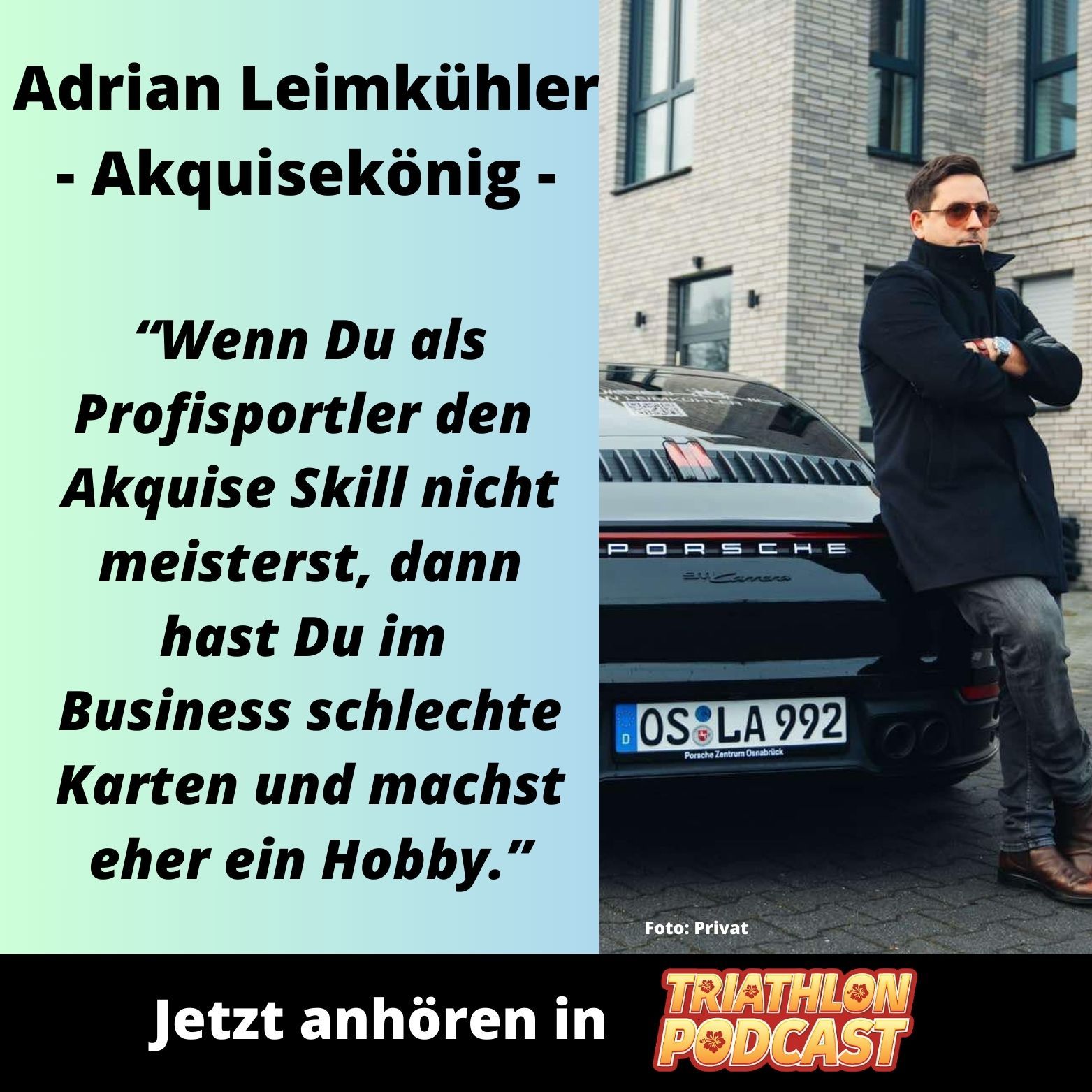 Adrian Leimkühler - Akquisekönig - mit seinen Best Tipps für Profisportler