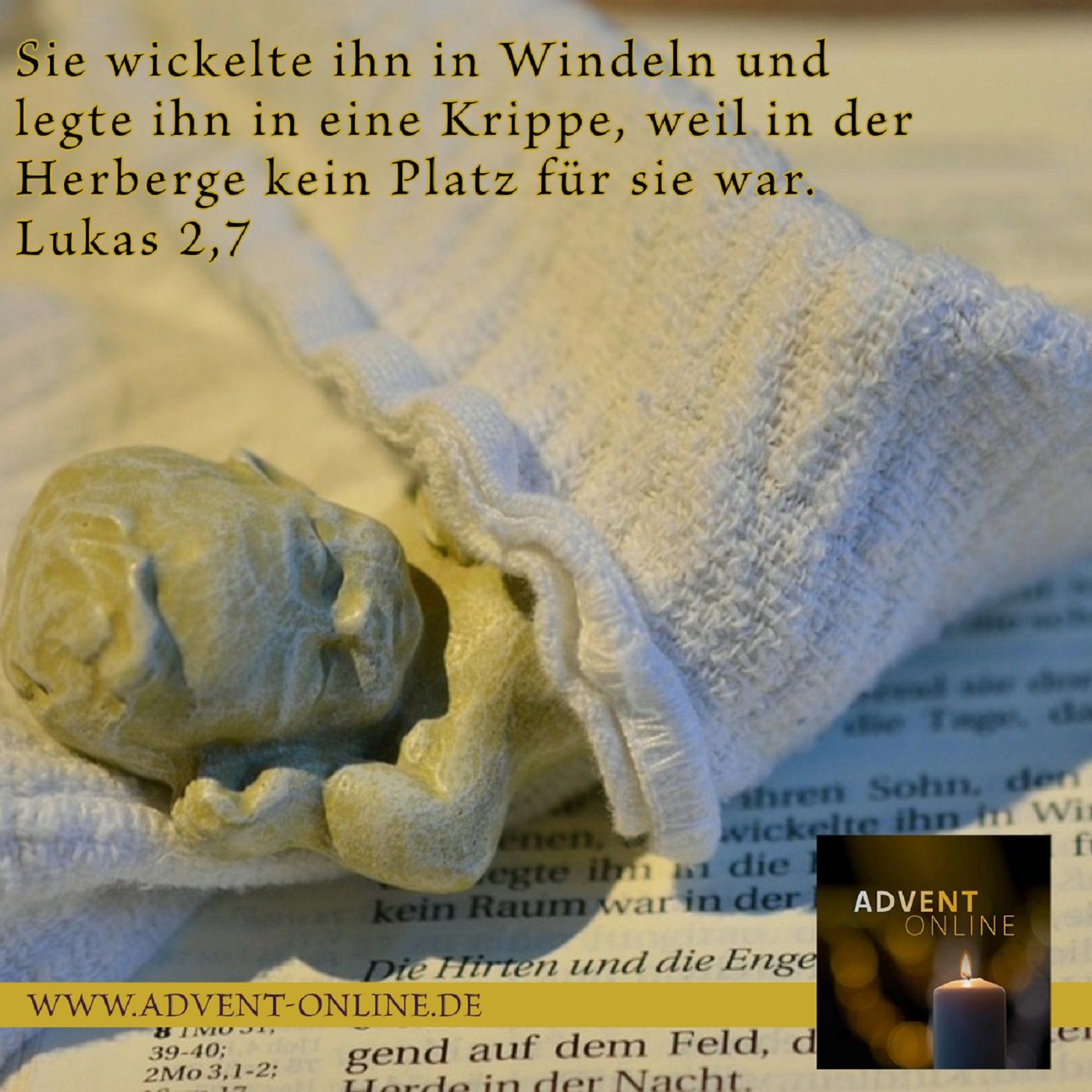 Advent Online 2023: Ihr werdet ein Kind finden, das, in Windeln gewickelt, in einer Krippe liegt