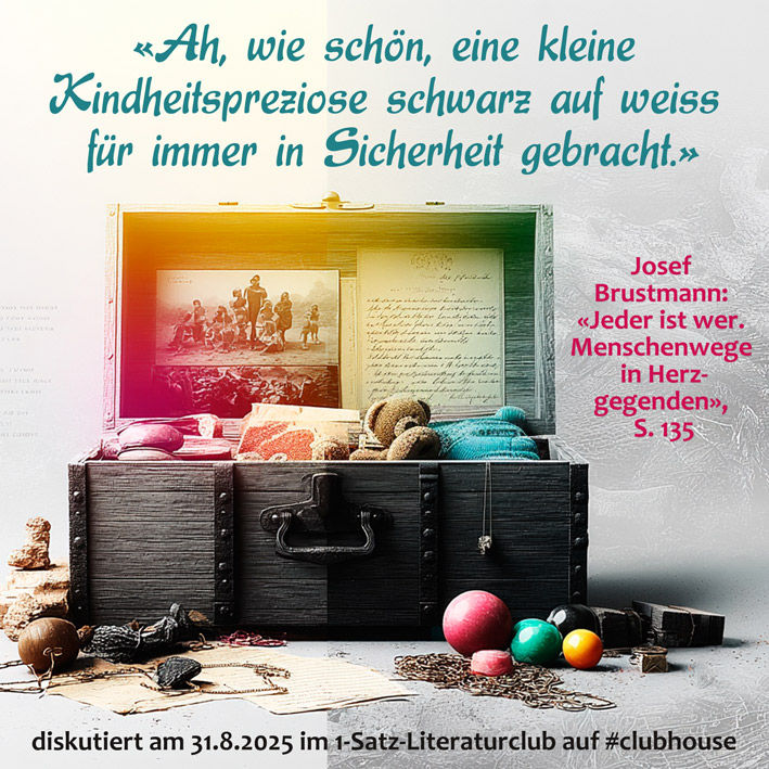 «Ah, wie schön, eine kleine Kindheitspreziose schwarz auf weiss für immer in Sicherheit gebracht.»