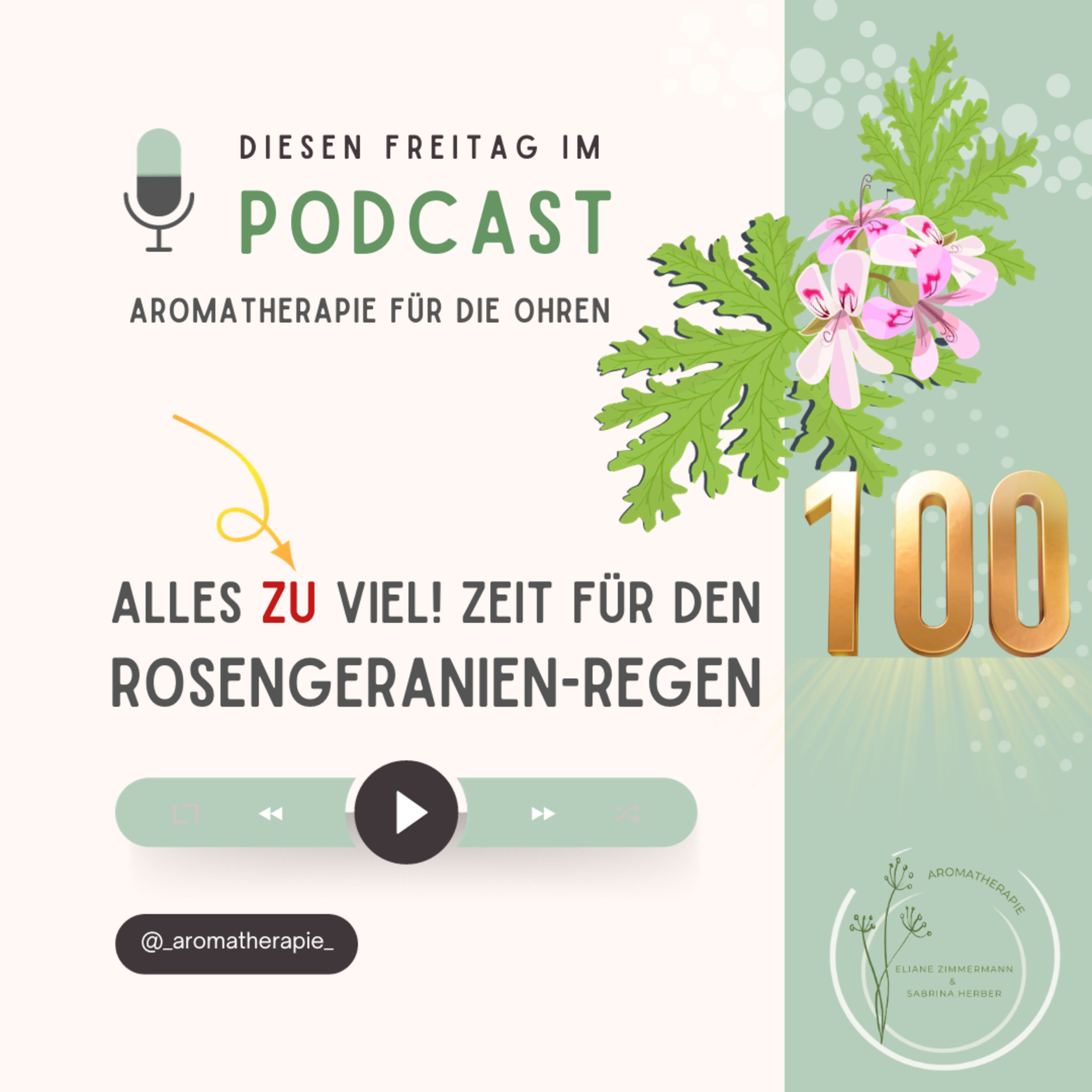 Alles zu viel: Zeit für den Rosengeranien-Regen