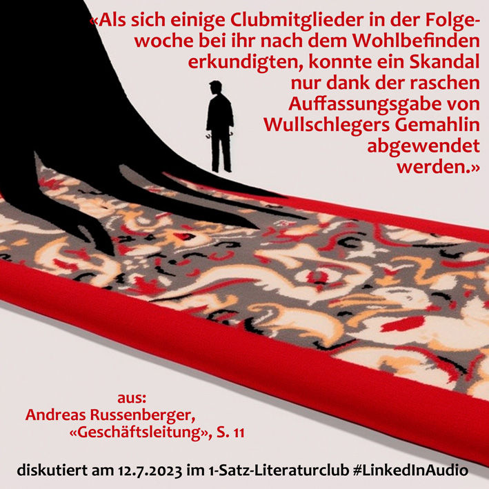 «Als sich einige Clubmitglieder [...] erkundigten, konnte ein Skandal nur dank der [...] Gemahlin abgewendet werden.»