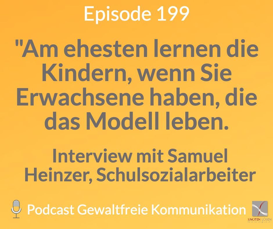 "Am ehesten lernen Kinder, wenn Sie Erwachsene haben, die das Modell leben." Interview mit Samuel Heinzer, Sozialberater