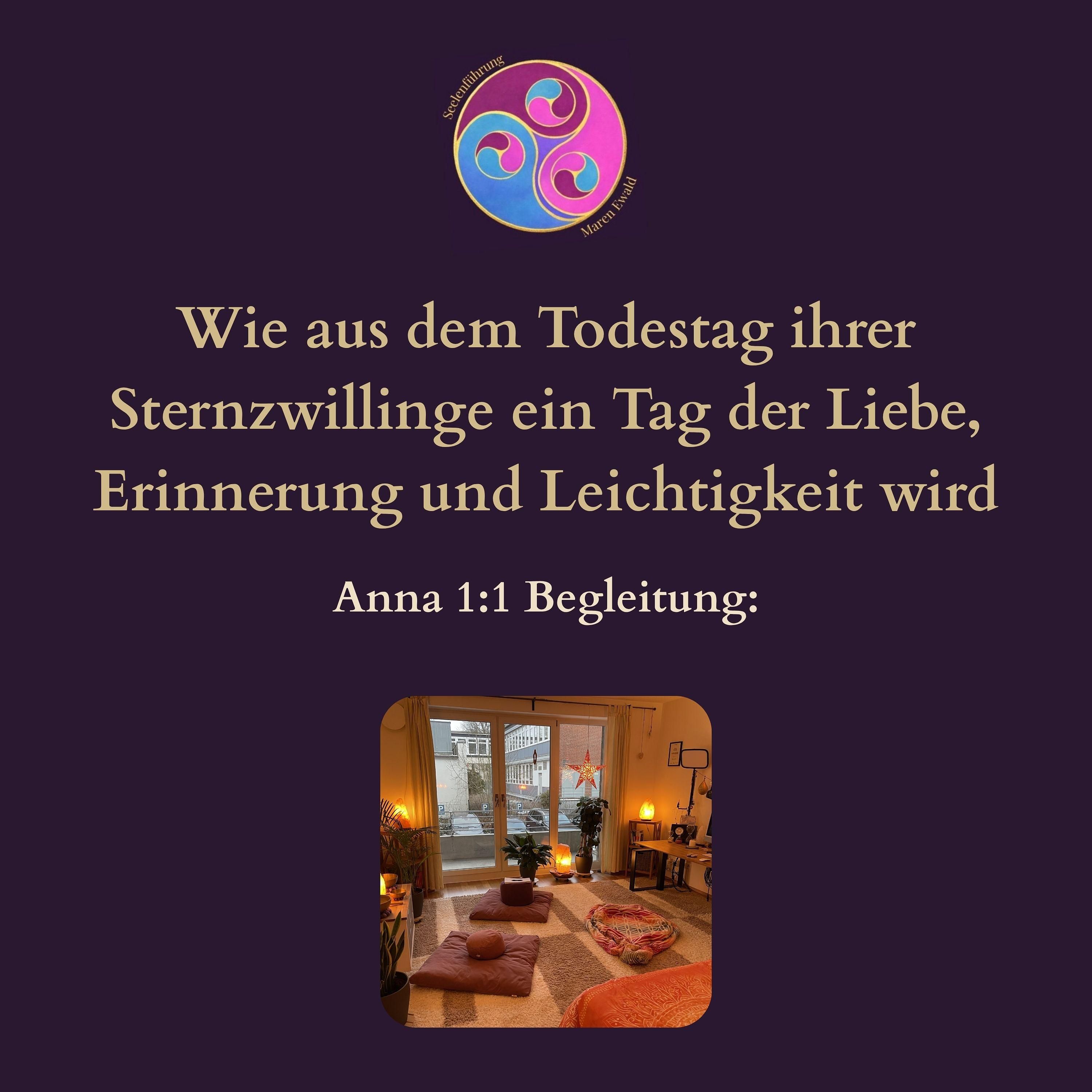 Anna 1:1 Begleitung: Wie aus dem Todestag ihrer Sternzwillinge ein Tag der Liebe, Erinnerung und Leichtigkeit wird