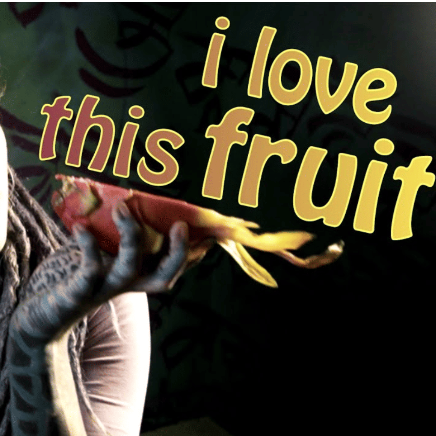 Anuskatzz eats a dragon fruit