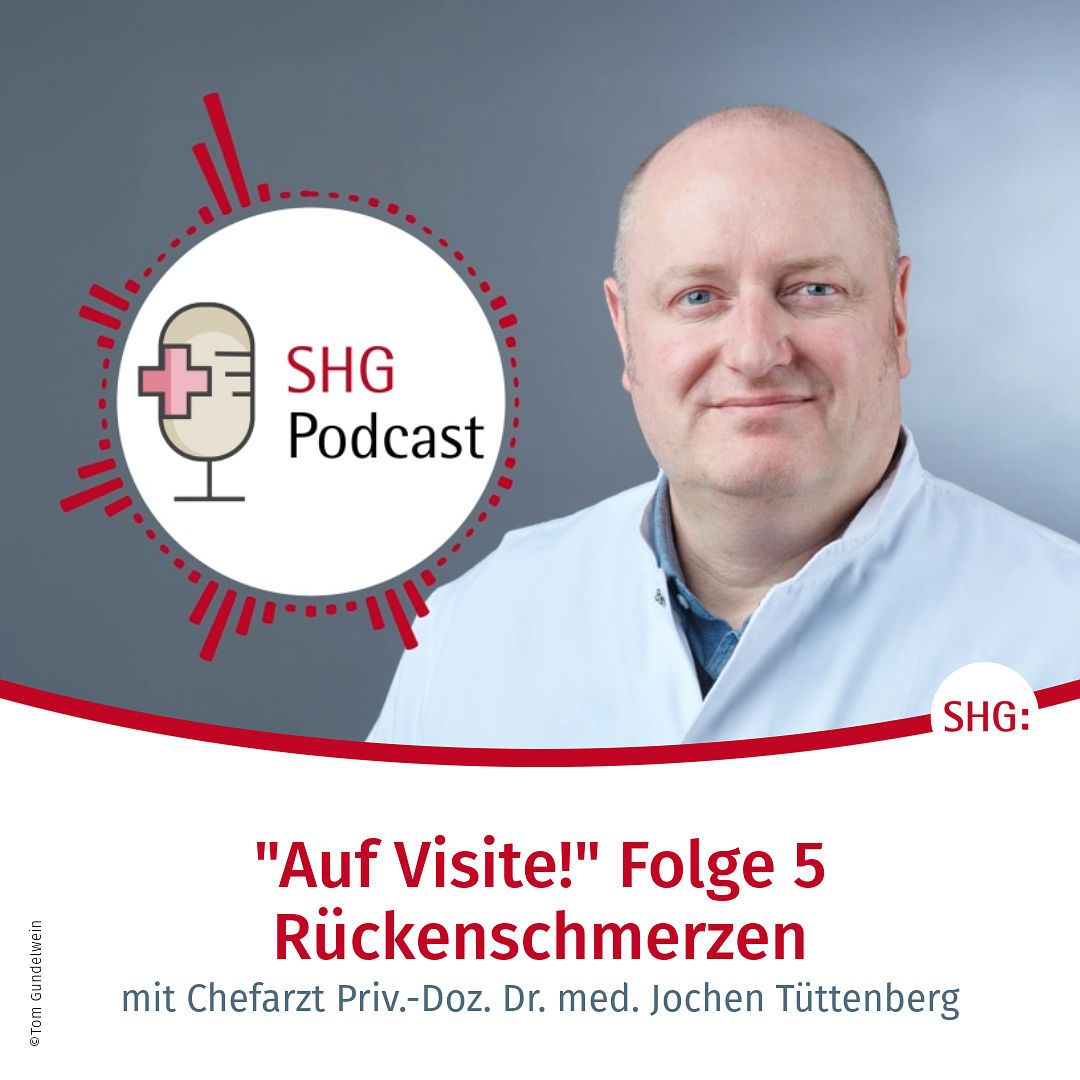 Auf Visite! Folge 5: Rückenschmerzen – Vom Iliosakralgelenk bis hin zum Bandscheibenvorfall mit Priv.-Doz. Dr. med. Jochen Tüttenberg