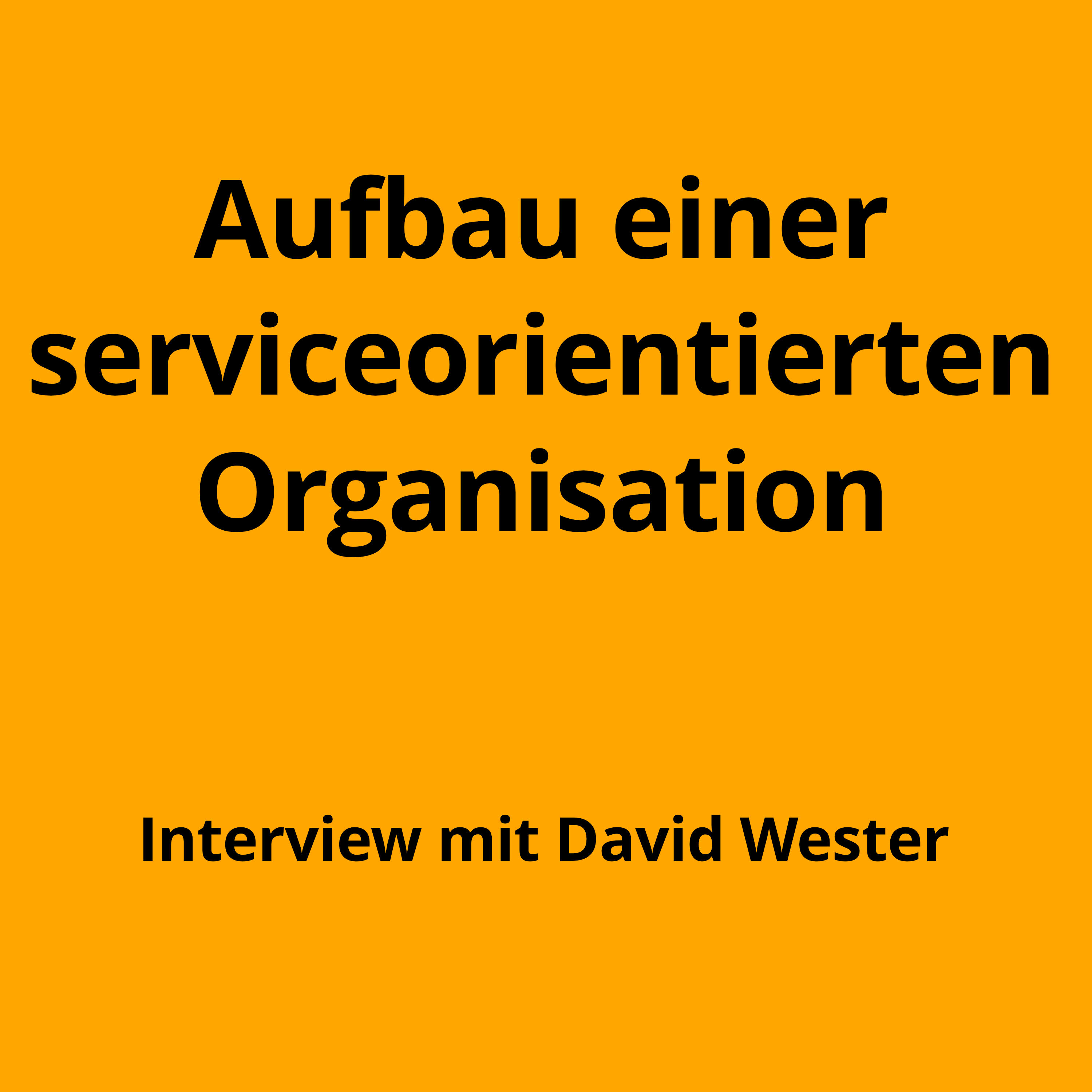 Aufbau einer serviceorientierte Organisation