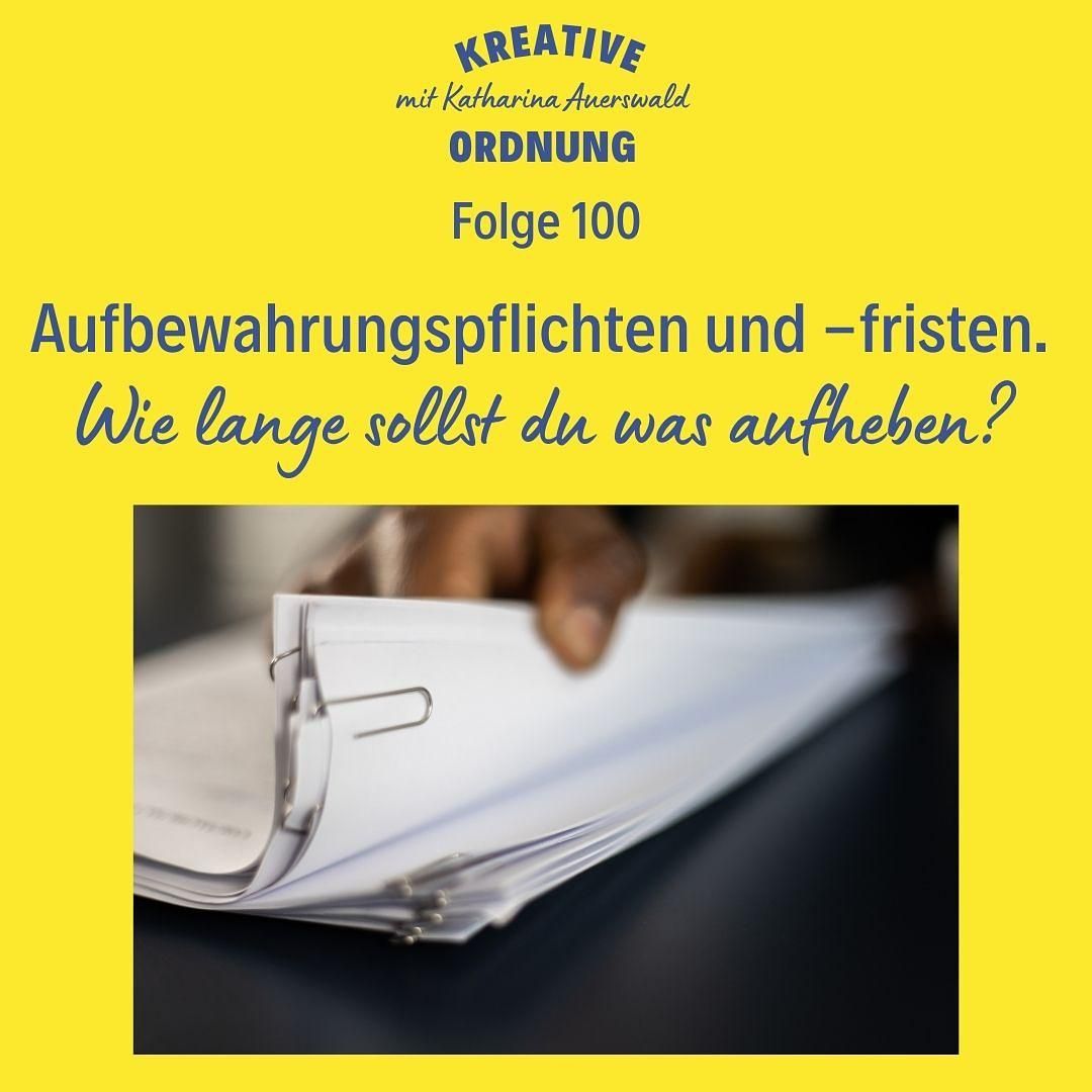 Aufbewahrungspflichten und -fristen (#100)
