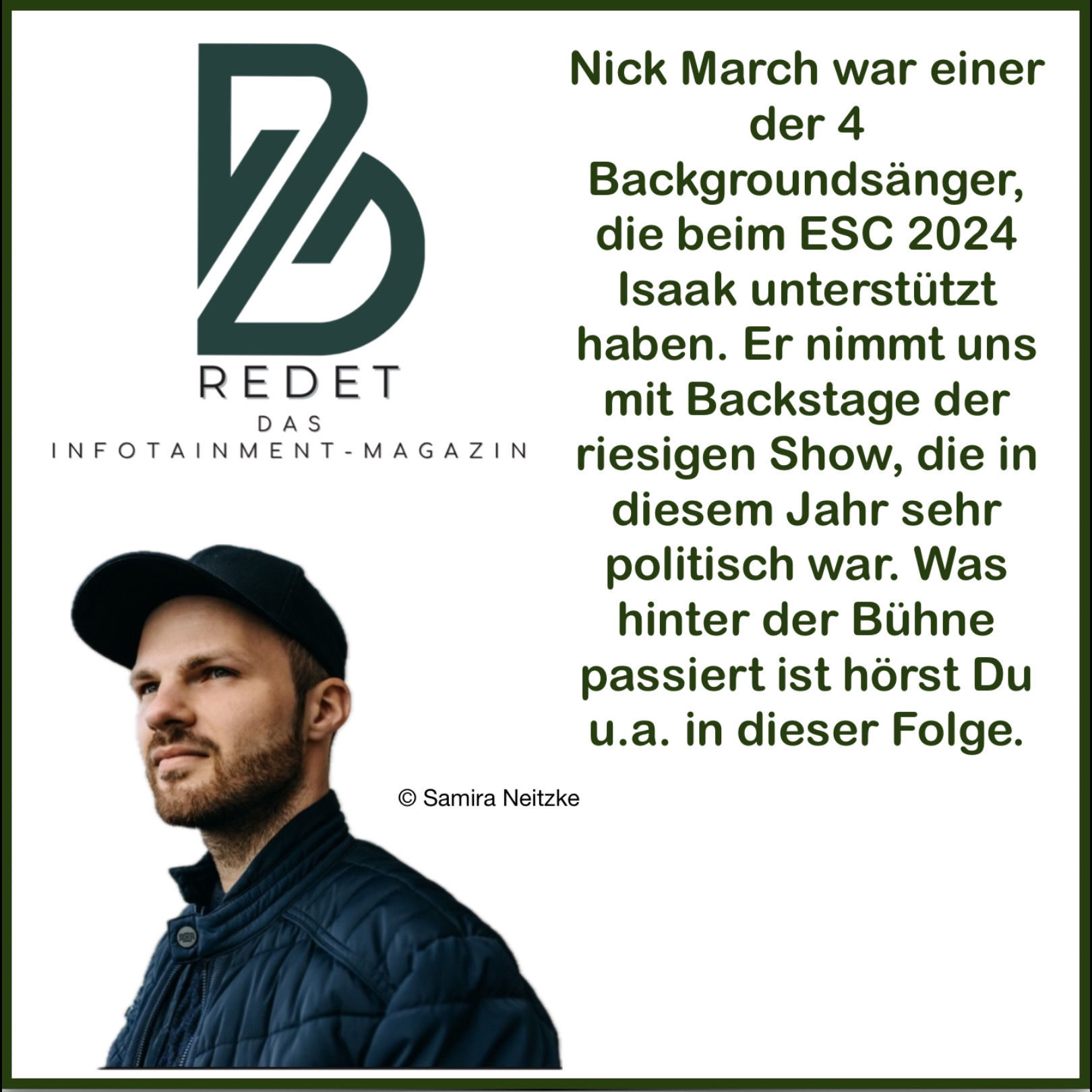 Backstage des ESC 2024 in Malmö. Wie es abläuft, wenn die Kameras mal nicht draufhalten?