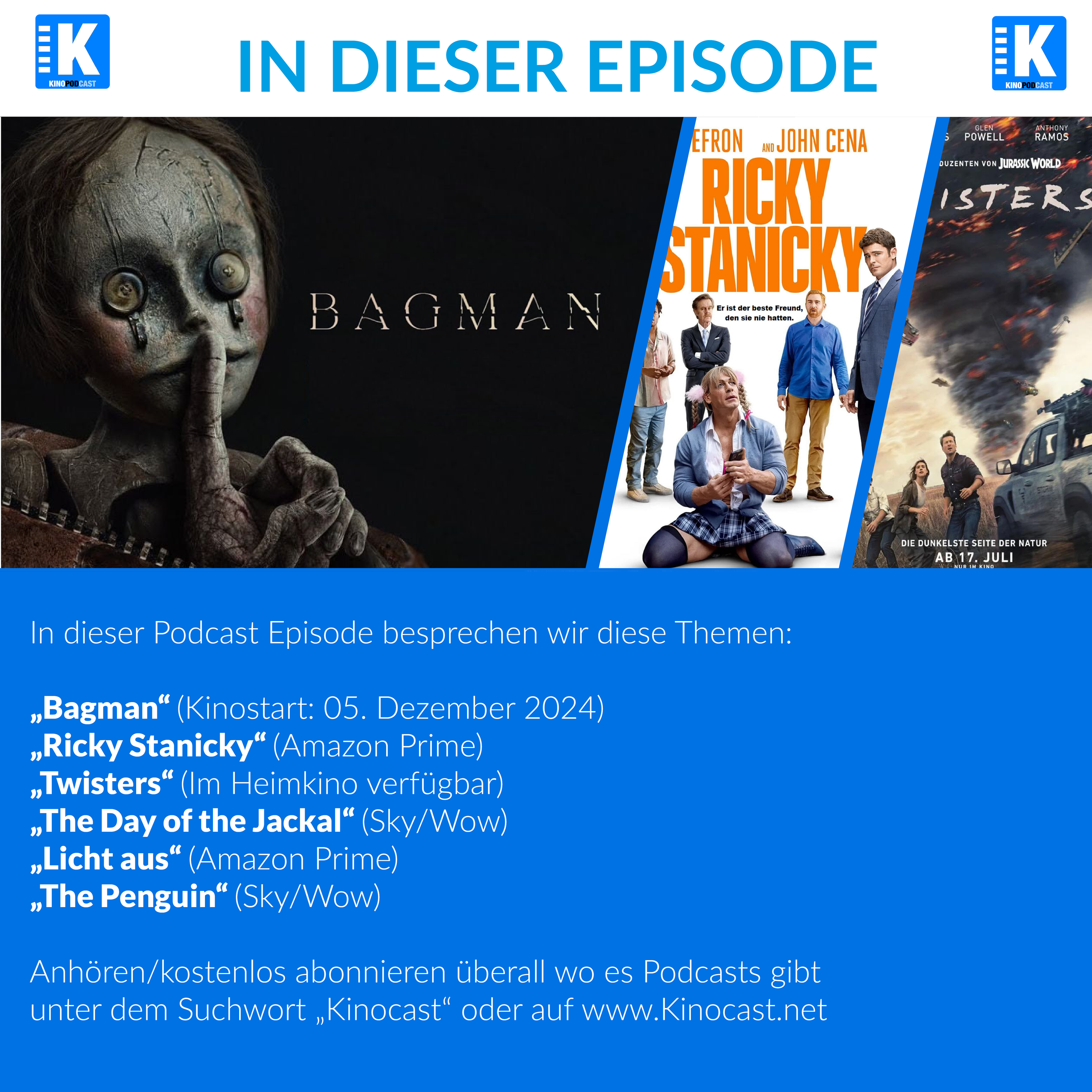 Bagman, Ricky Stanicky, The Day of the Jackal, Licht aus