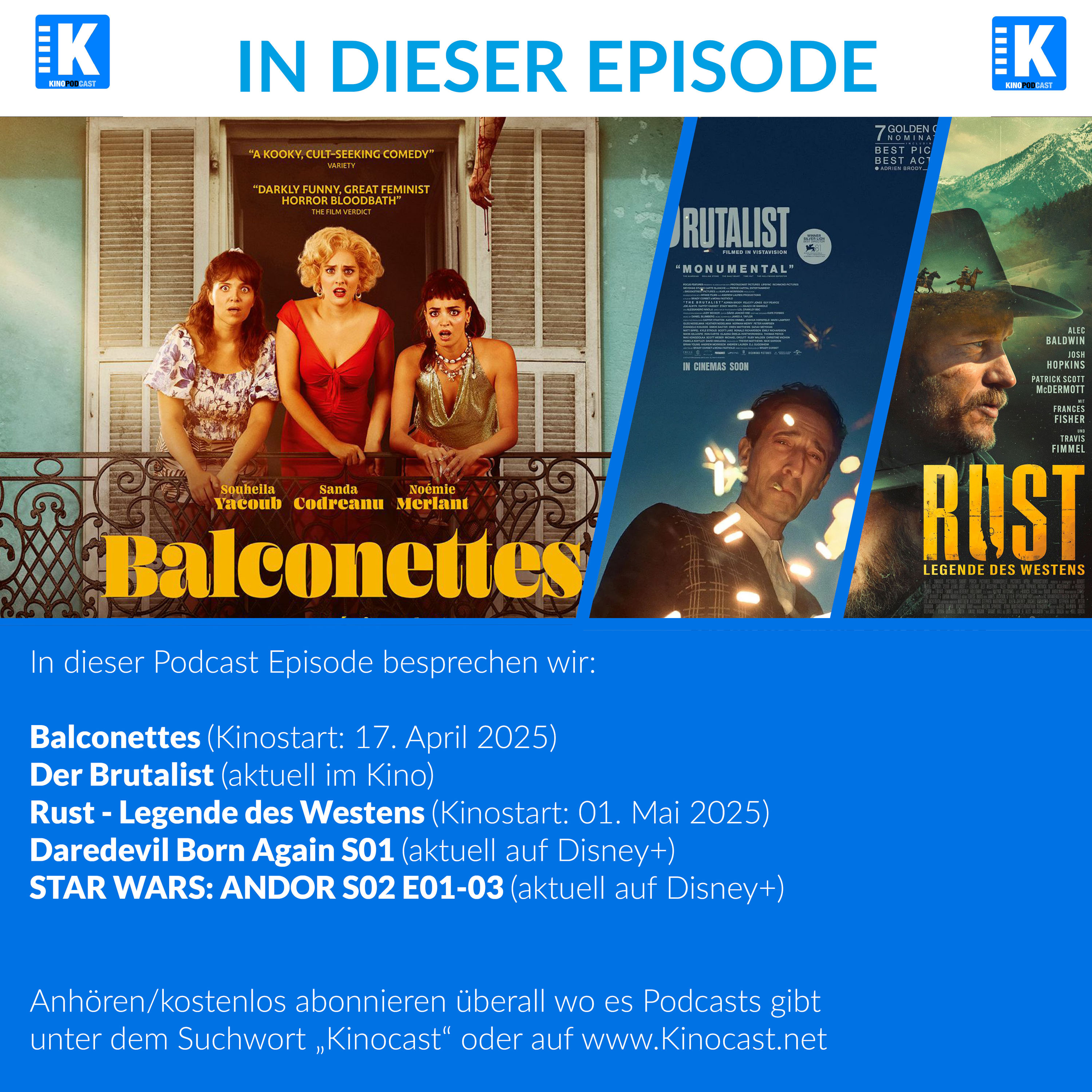 Balconettes, Der Brutalist, Rust - Legende des Westens