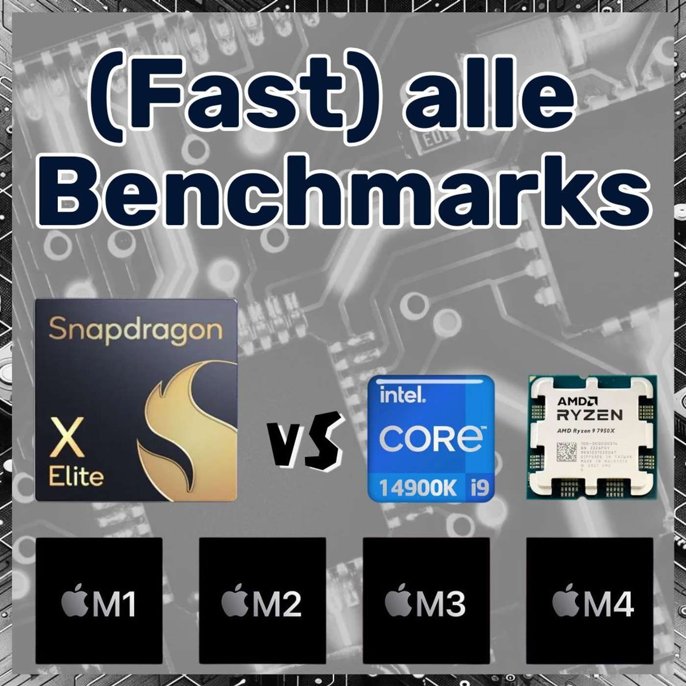 Benchmarks - Qualcomm Snapdragon X vs AMD, Apple & Intel