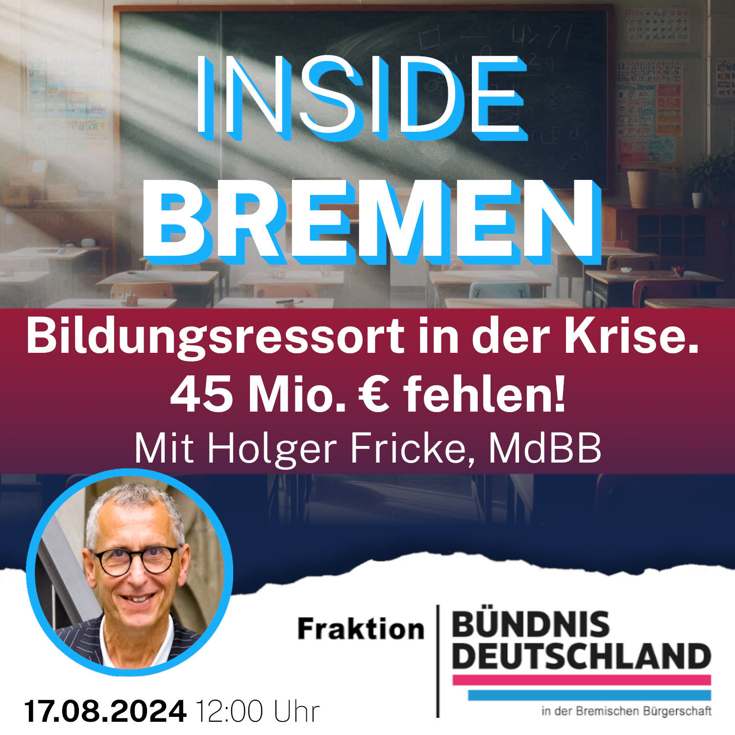 Bildungspolitik in Bremen: 45 Millionen Euro fehlen!