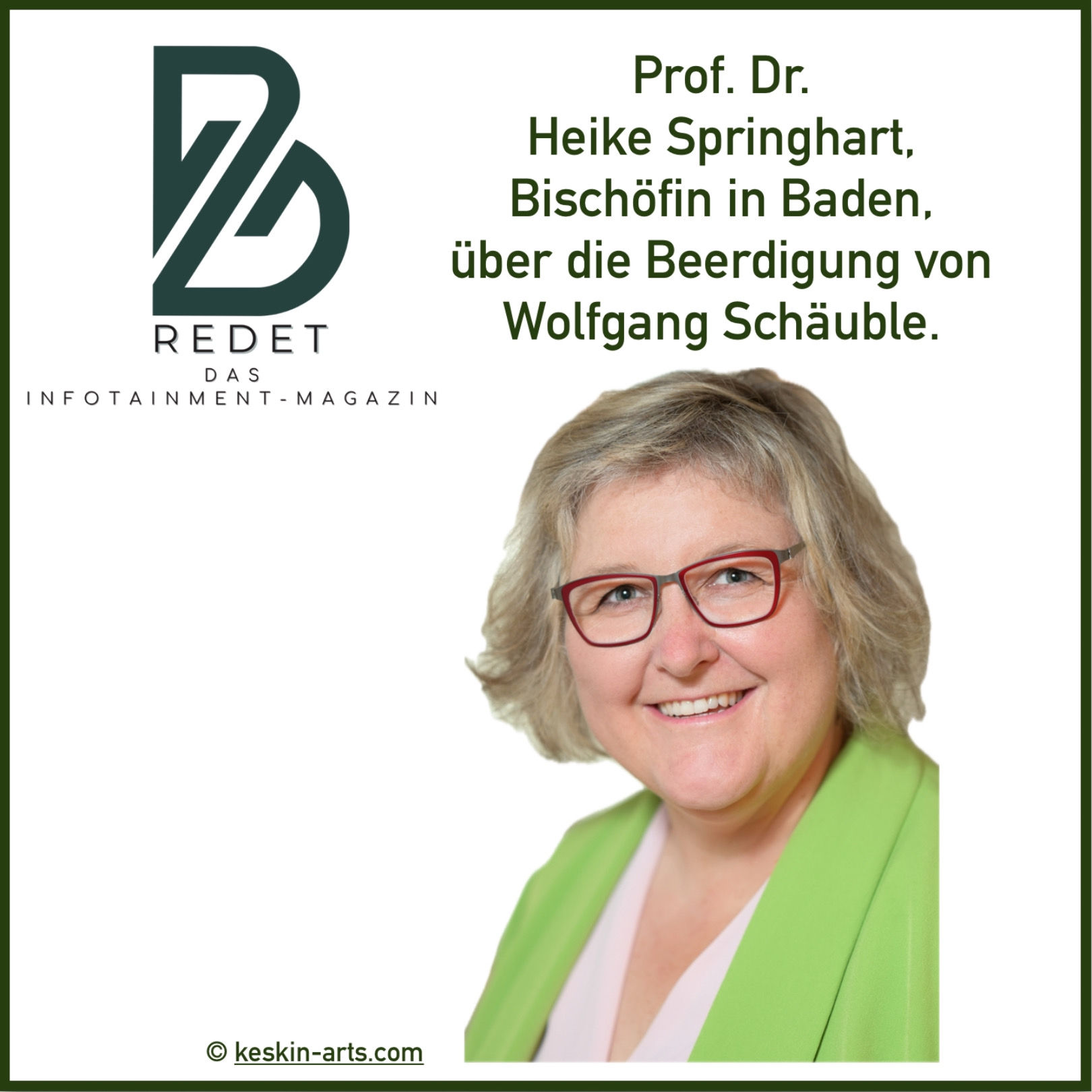 Bischöfin Heike Springhart hat Wolfang Schäuble im Januar beerdigt. Heute gewährt sie uns Einblicke in die Planung.