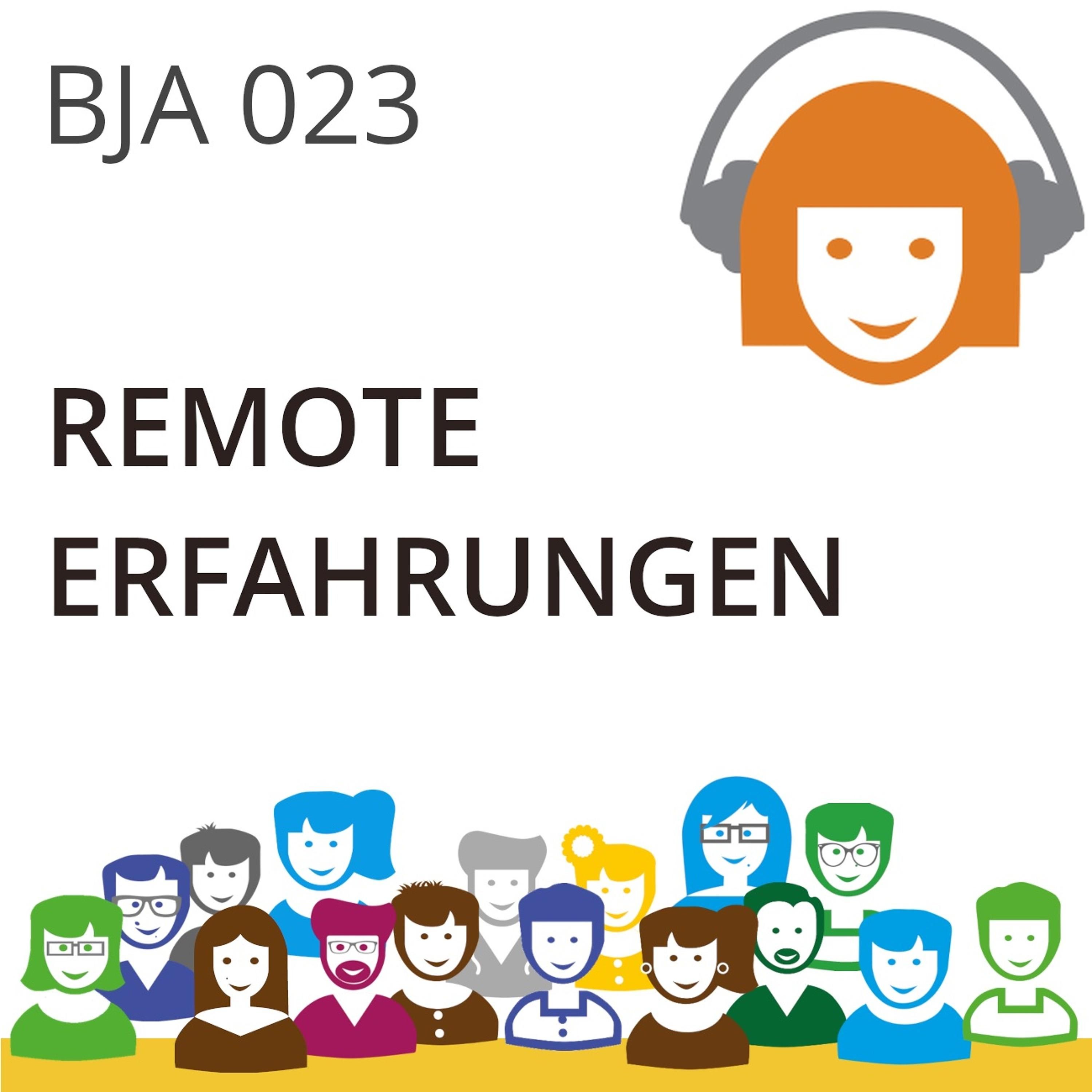 BJA023 | Remote Erfahrungen (Zita Eggardt & Maren Birke)