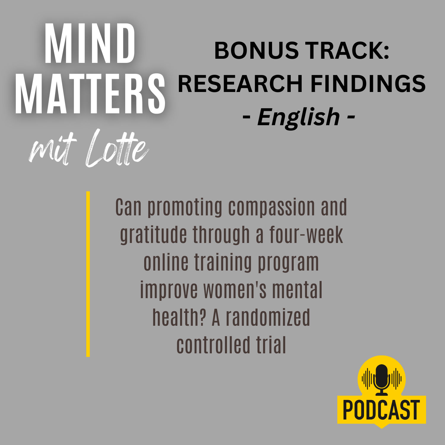 BONUS Can promoting compassion and gratitude through a four-week online training program improve women's mental health?