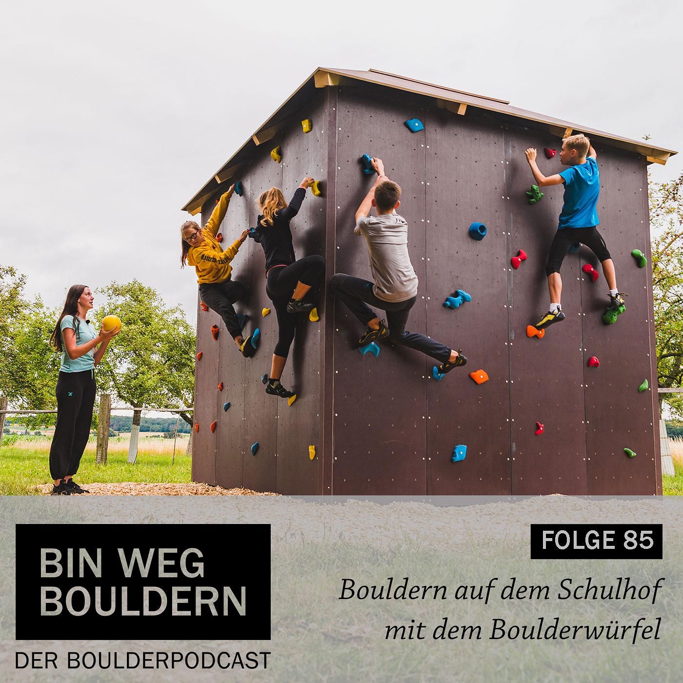 Bouldern auf dem Schulhof mit dem Boulderwürfel